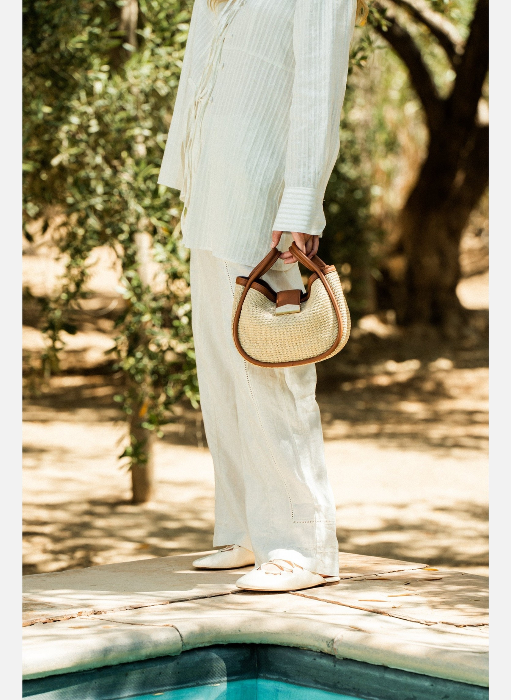 Liane paille gold | sac à main POURCHET Doré