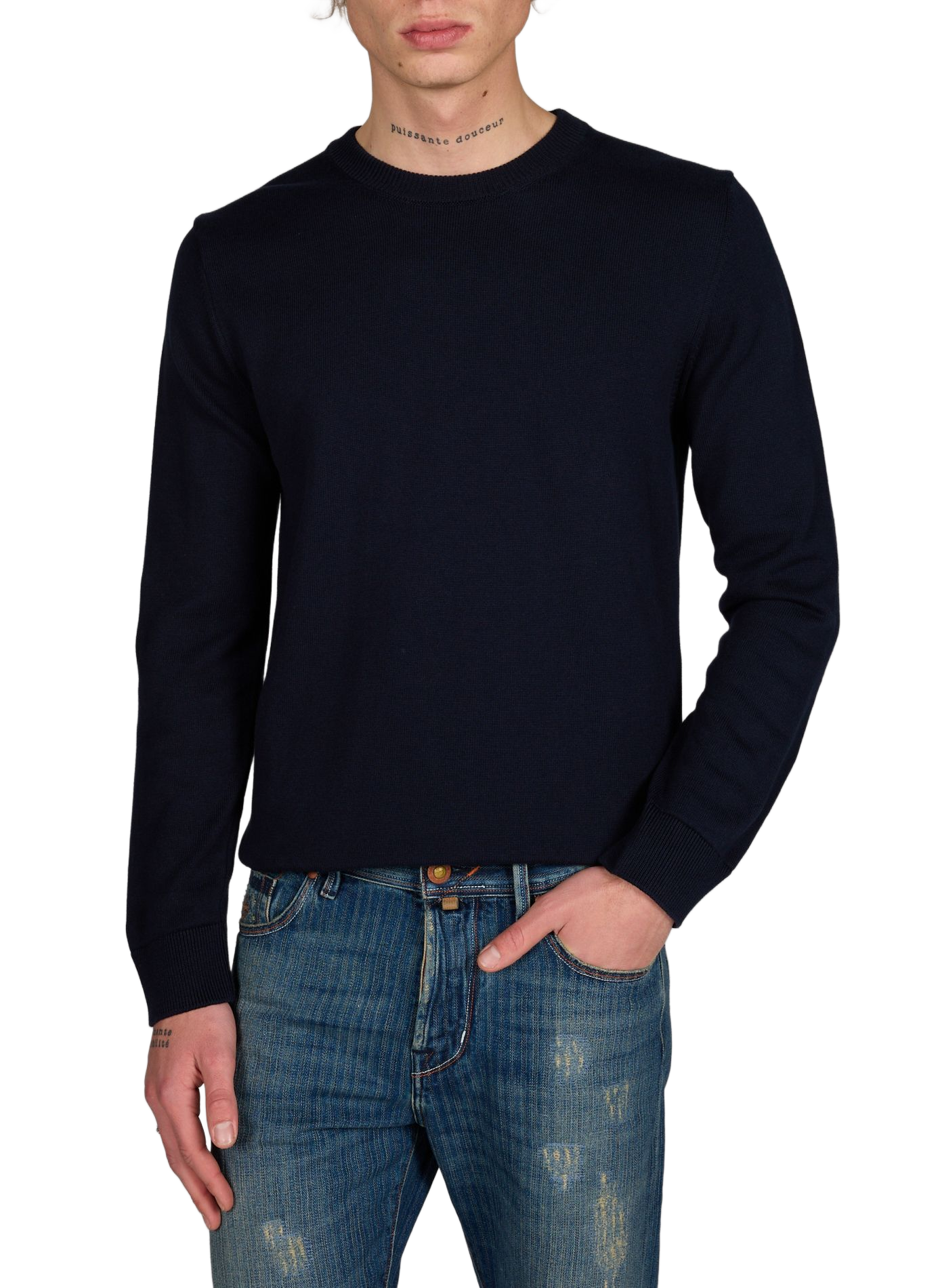 Cotton Hoton sweater AU PRINTEMPS PARIS Blue