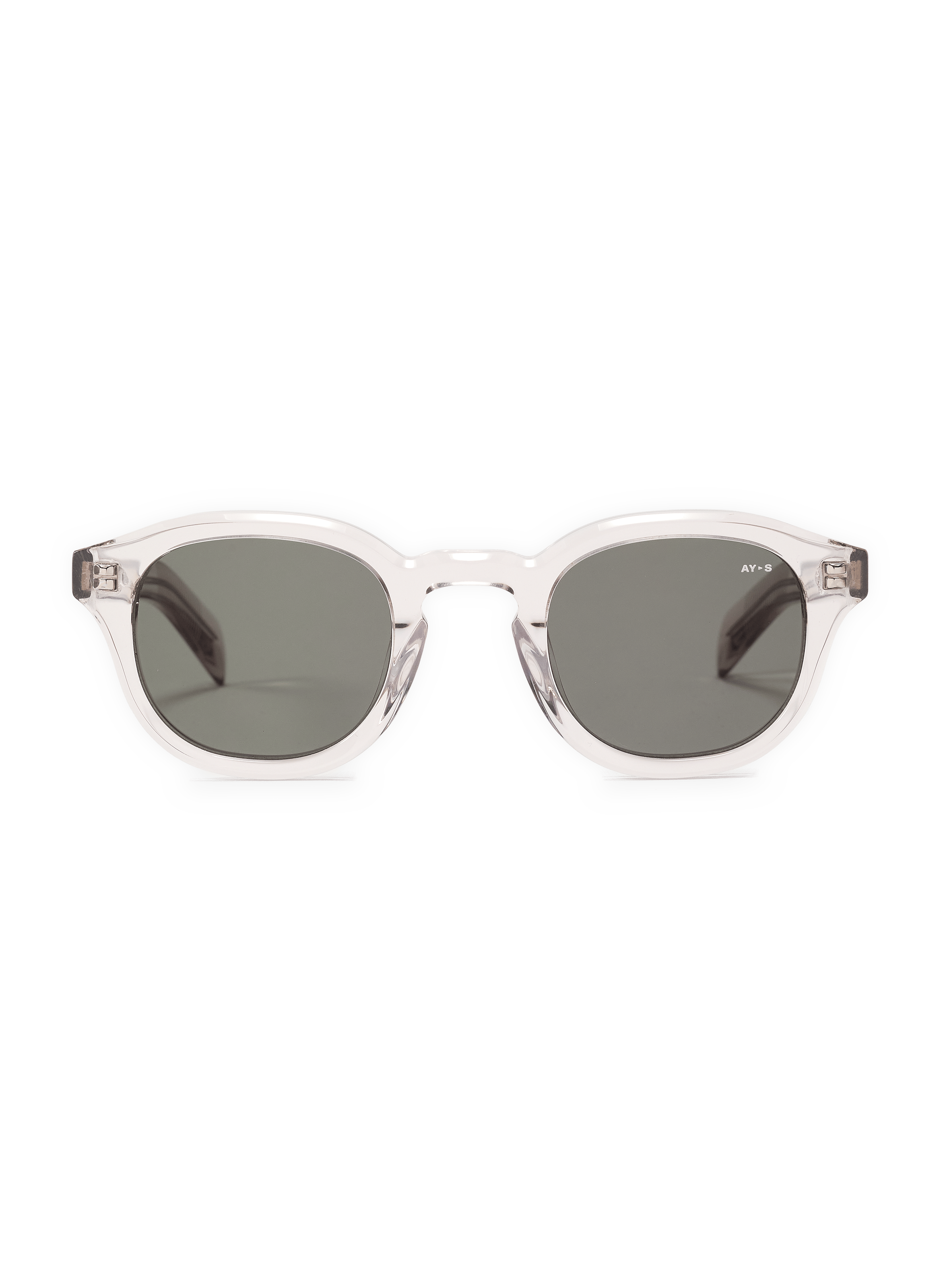 Lunettes de soleil rondes en acétate AY STUDIOS Beige