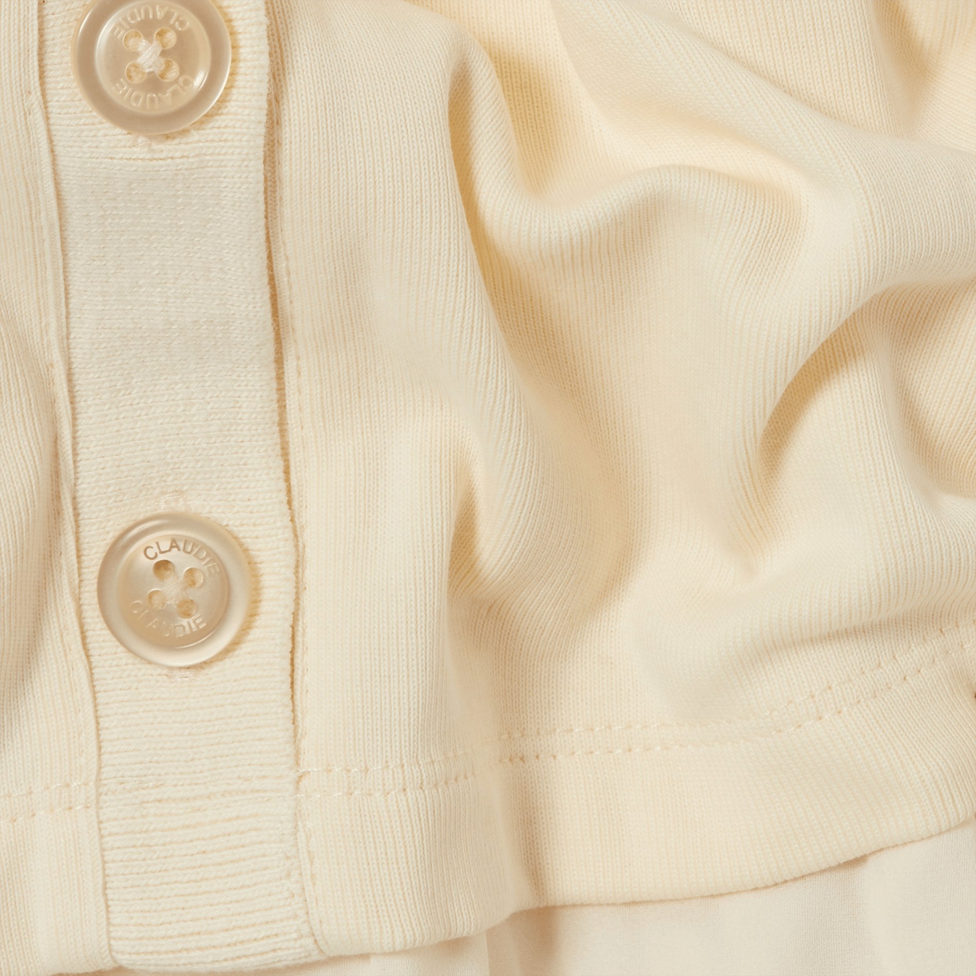 Robe longue col classique en maille CLAUDIE PIERLOT Beige