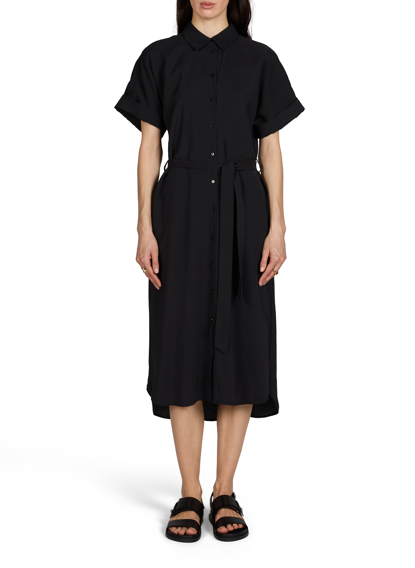 Robe chemise longue ample VILA Noir