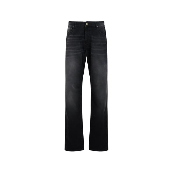 Jean délavé cinq poches en coton Jean délavé cinq poches en coton