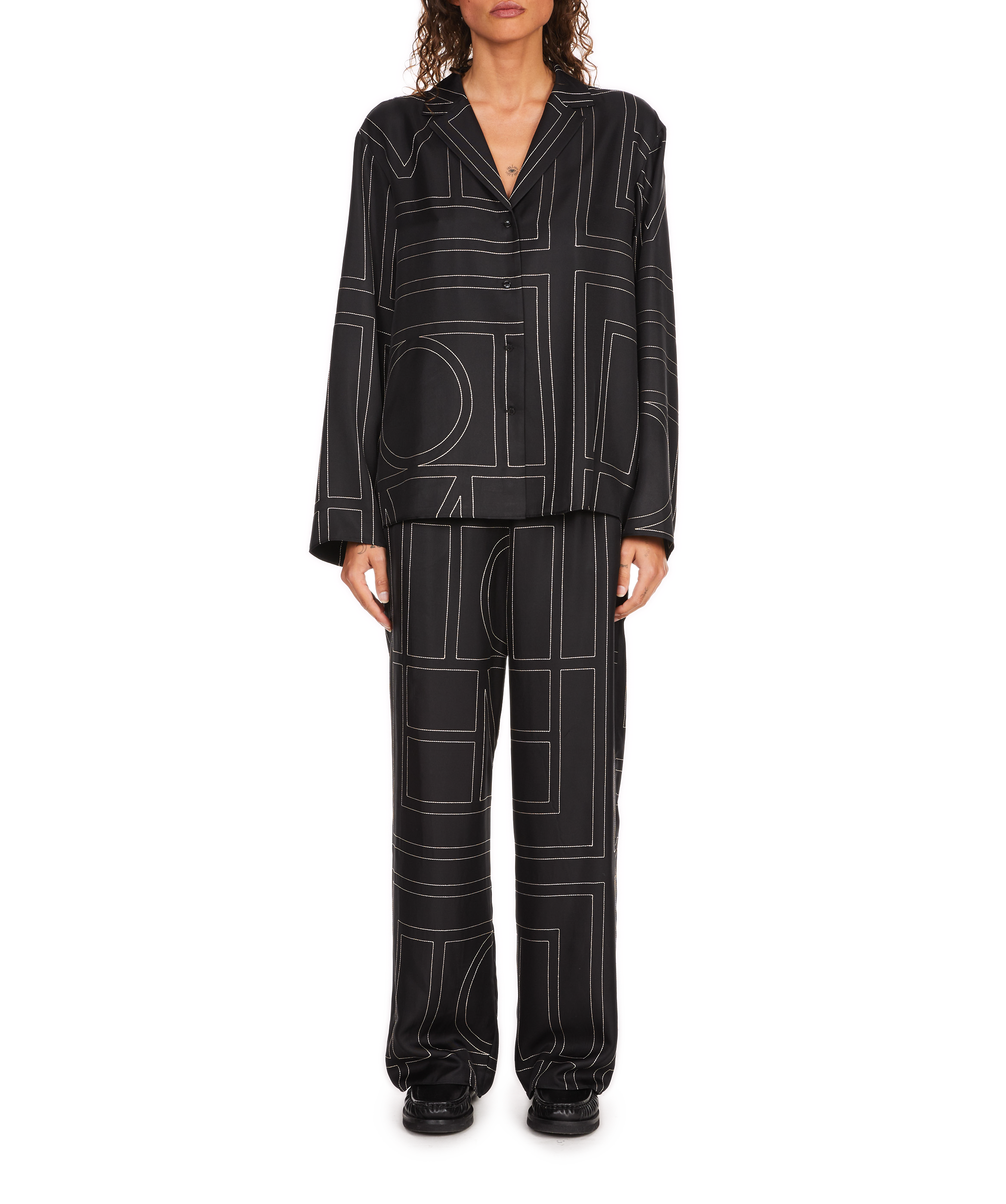 Chemise en soie TOTEME Noir