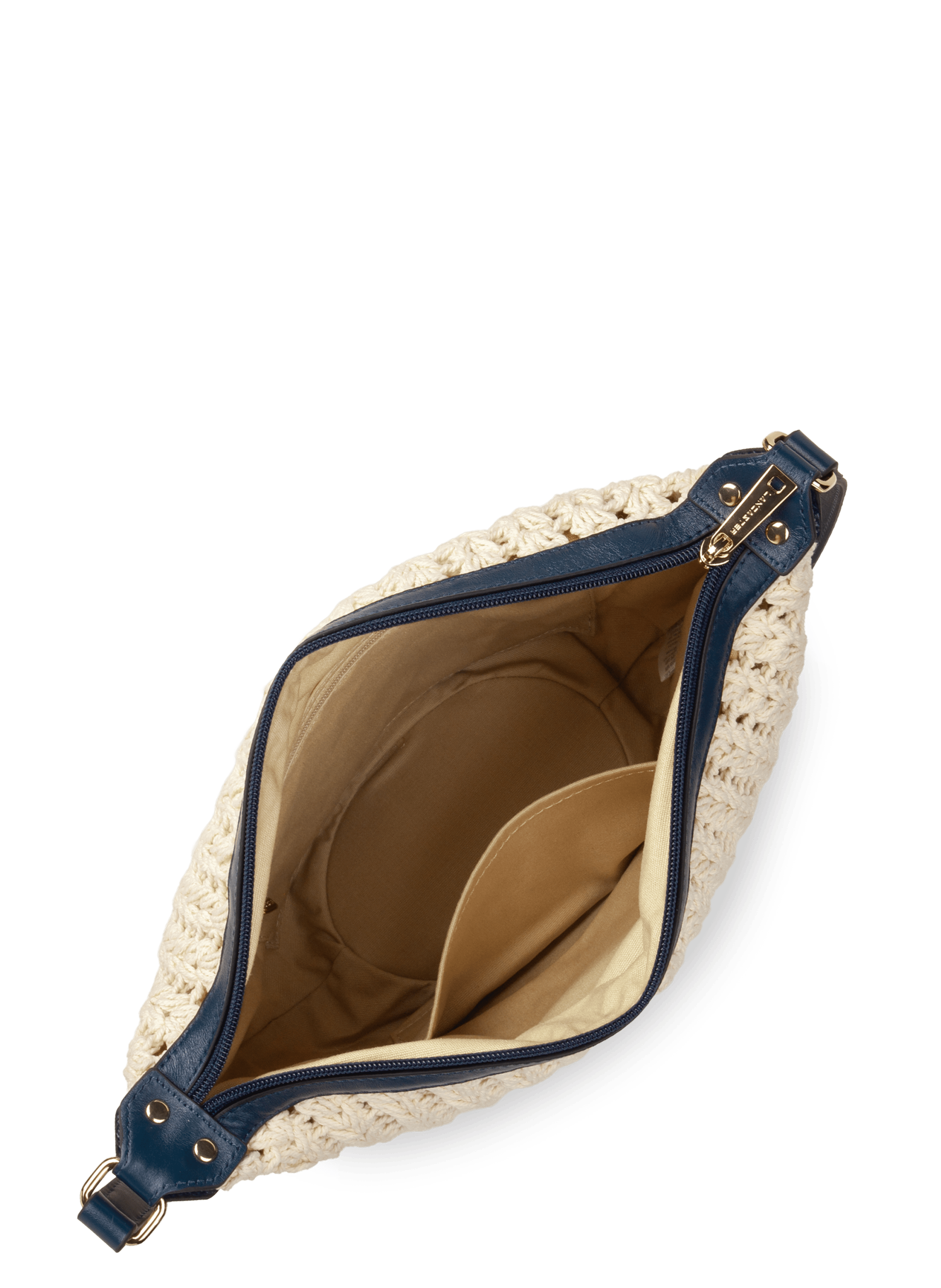 M shoulder bag - tressé coton LANCASTER Blue