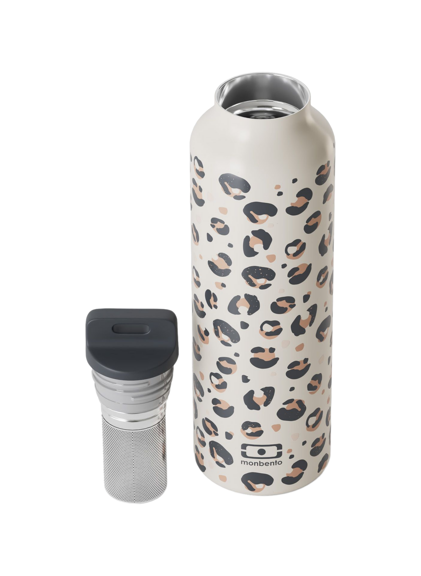 Gourde isotherme Léopard Steel 50 cl MONBENTO Multicolore