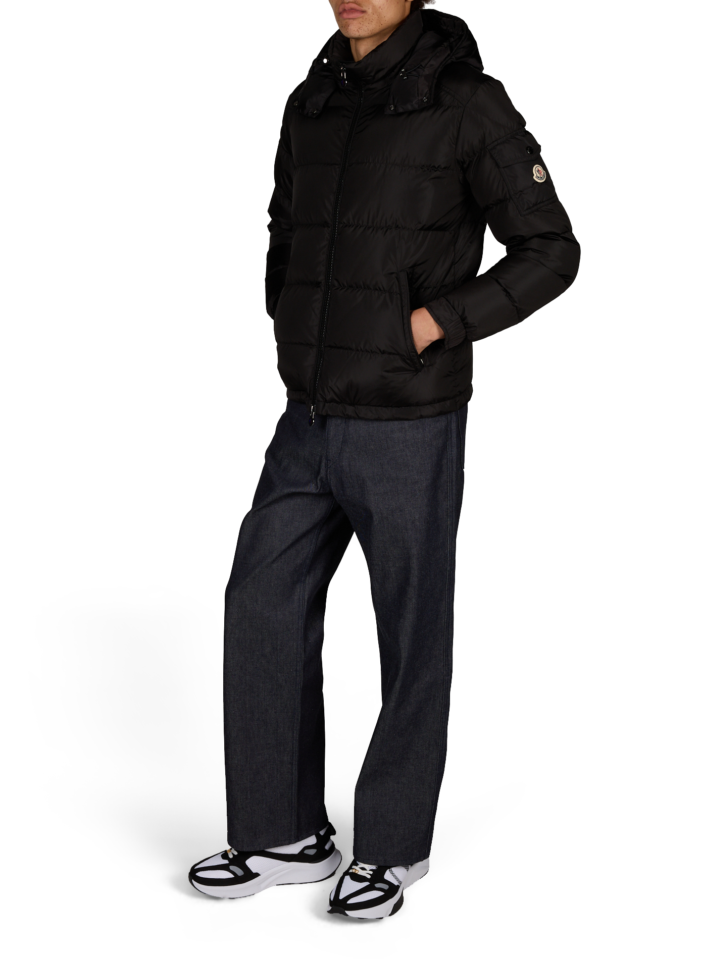 Tibb straight hooded puffer coat MONCLER Black