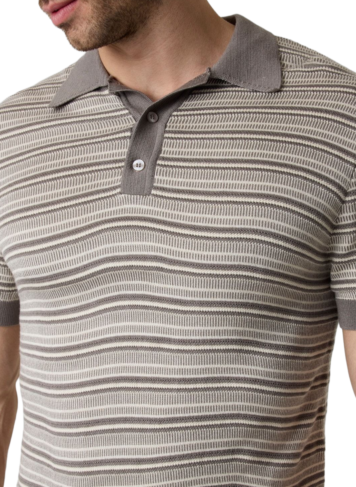 Striped short-sleeve polo GUESS Green