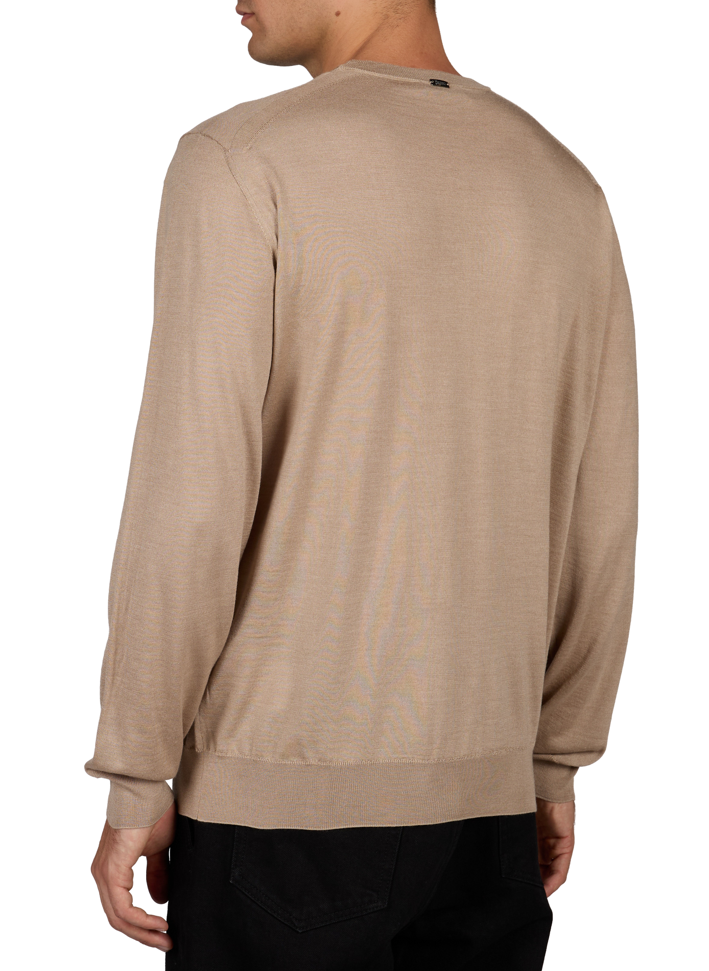 Wool and silk solid color sweater HERNO Beige