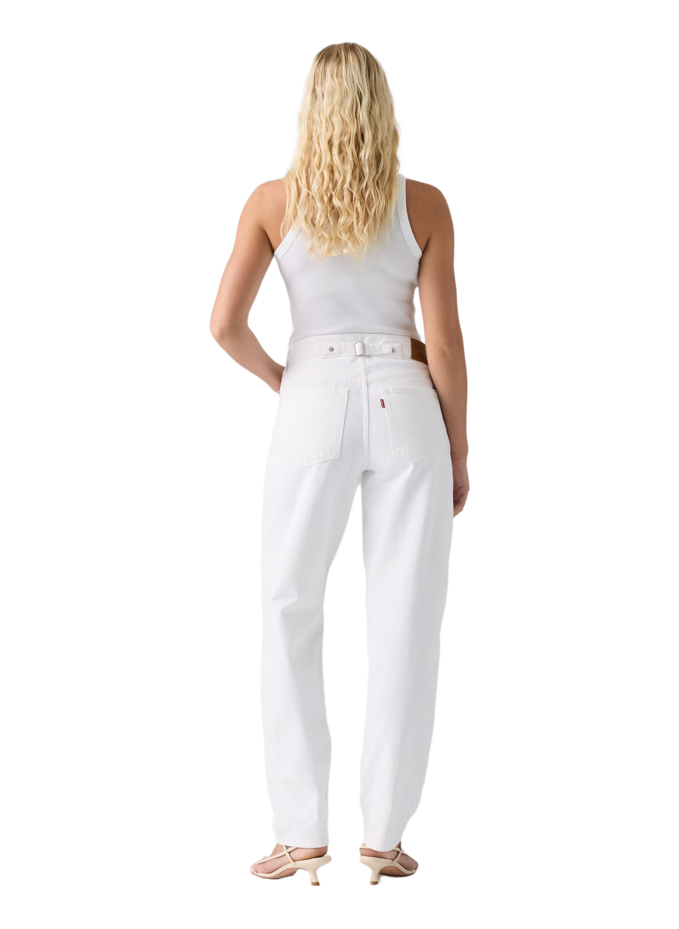 Losse Taper jeans van katoen LEVI'S Wit