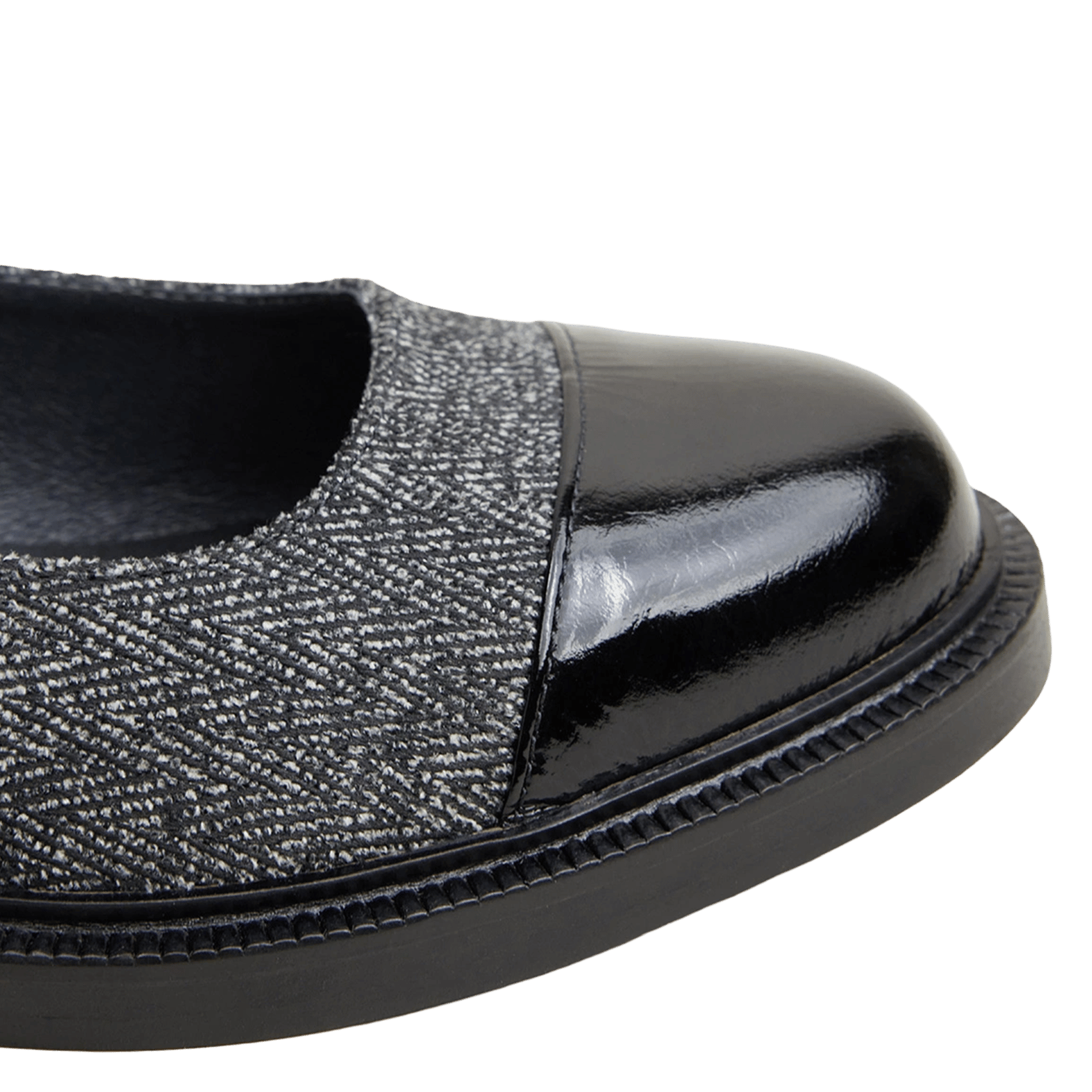 Ballerines en cuir à talon doum JONAK Gris