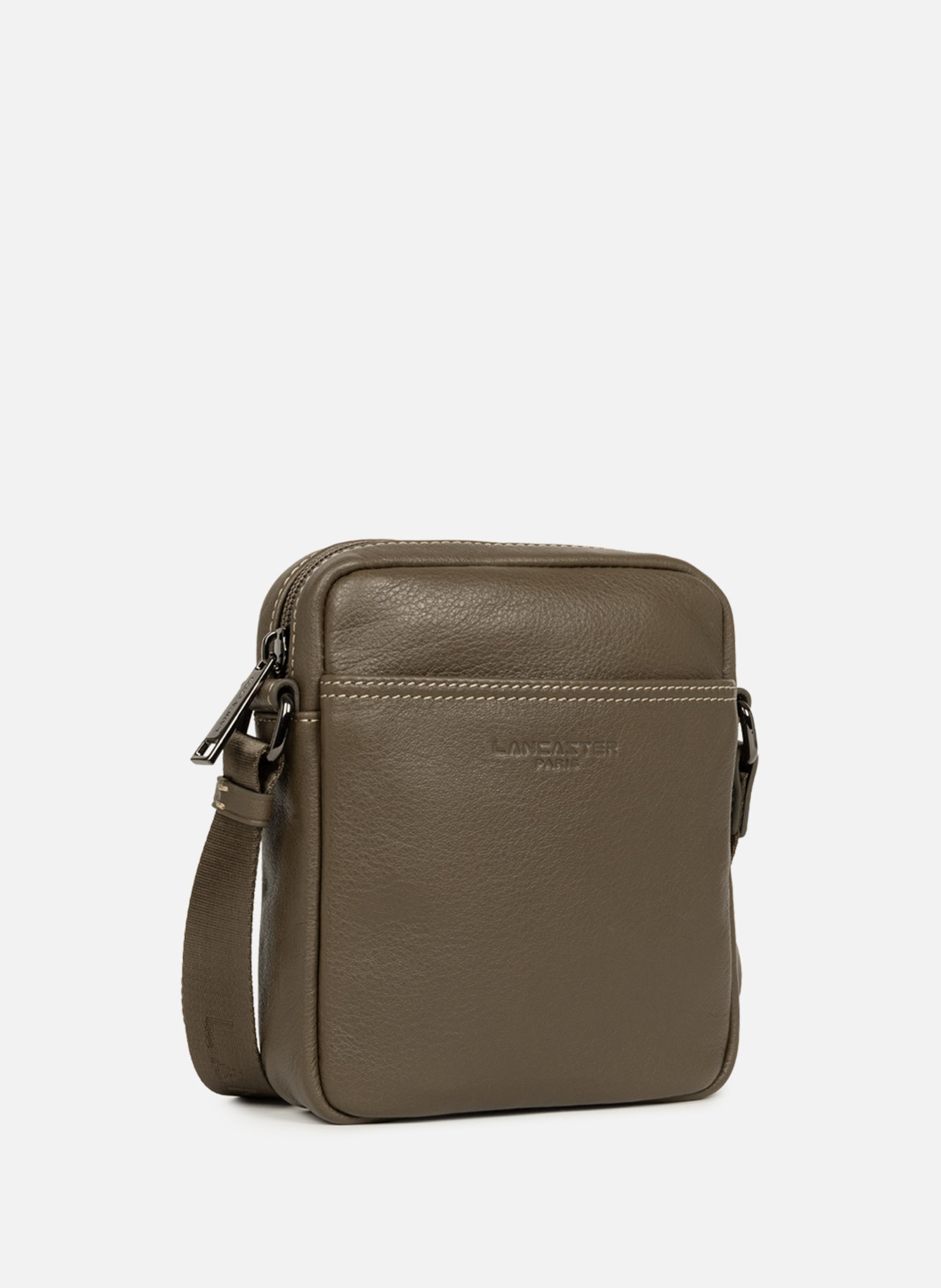 Kleine schoudertas - zachte vintage LANCASTER Kaki