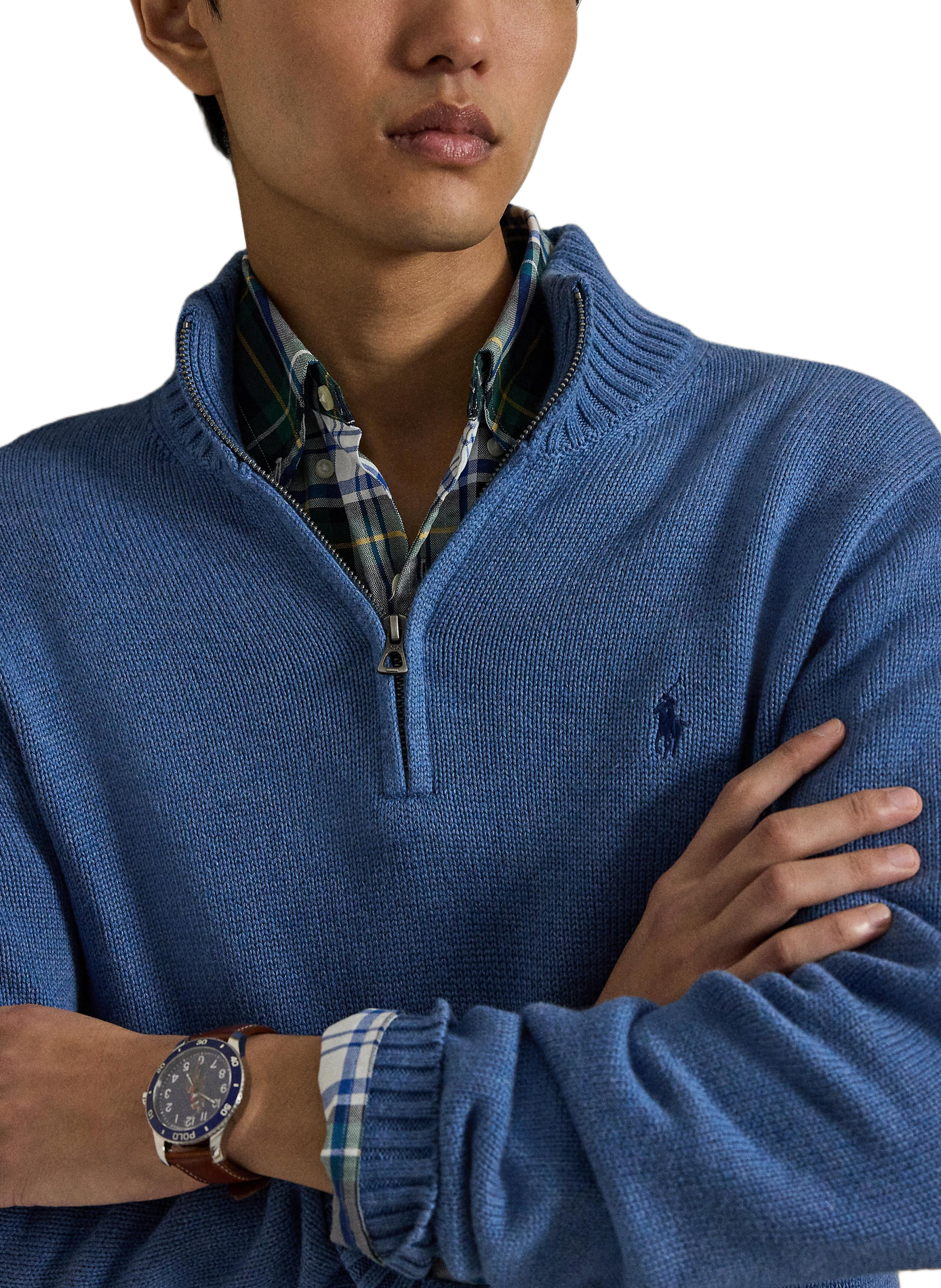 Pull à col zippé | Bleu POLO RALPH LAUREN Homme