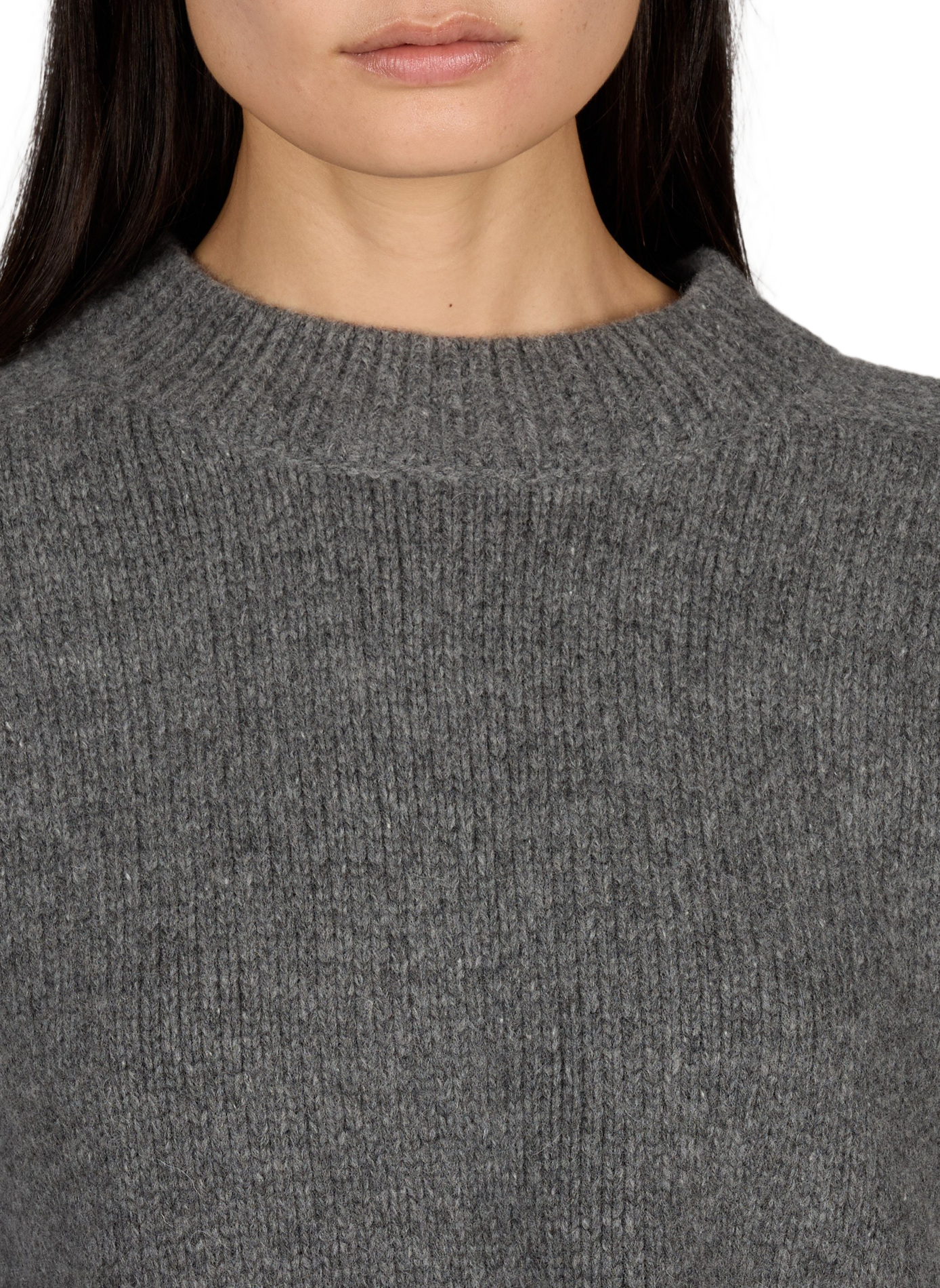 Amecro K1584U straight round neck wool blend sweater BELLEROSE Grey