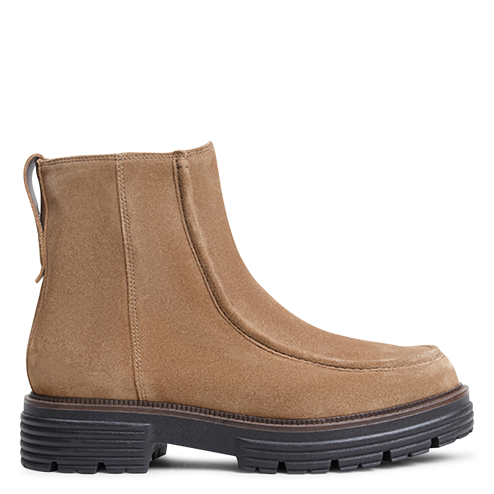 Bottines à bouts ronds en suède avi JONAK Beige