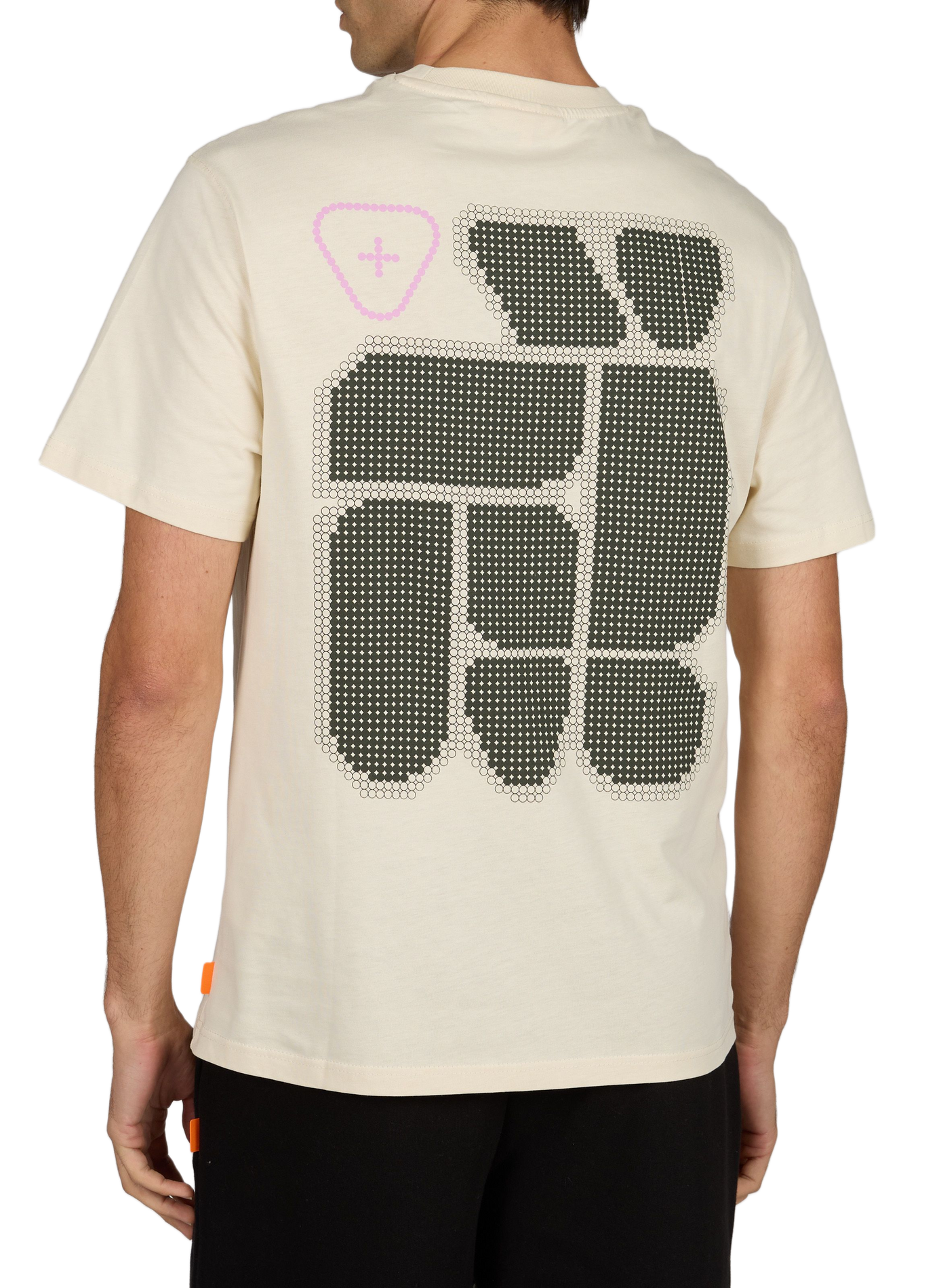 Leongeo T-shirt met rechte pasvorm, ronde hals en print van katoen GERTRUDE Beige