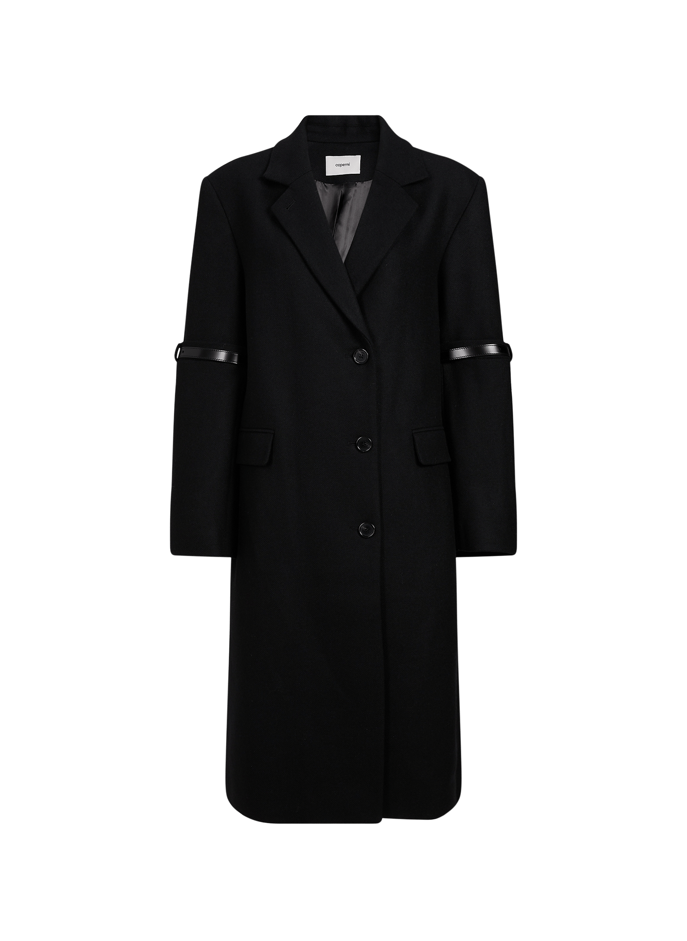 Long straight coat in blended wool COPERNI Black