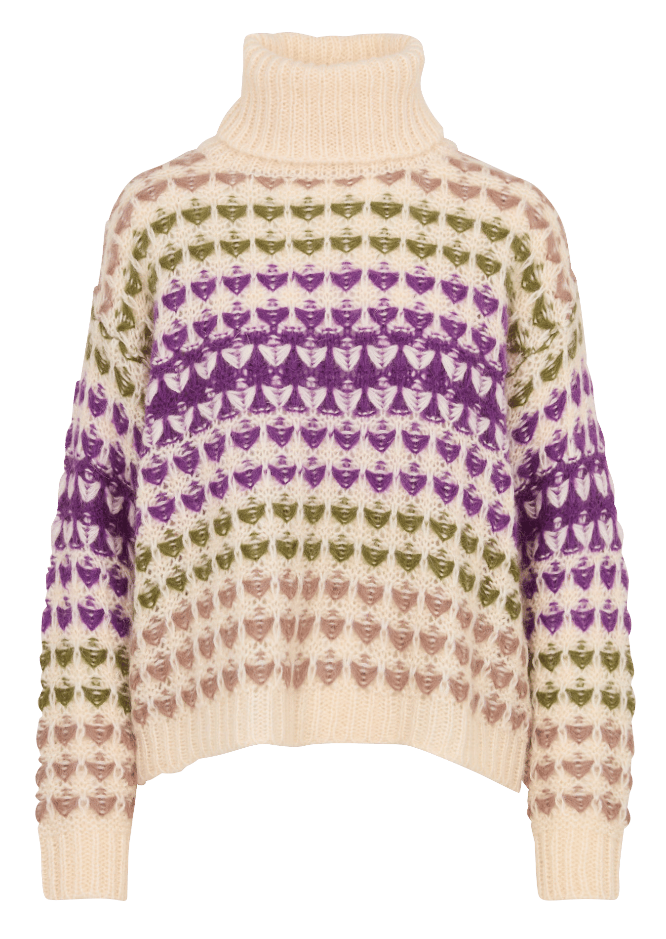 Oversized gebreide trui met opstaande kraag LA FEE MARABOUTEE Veelkleurig