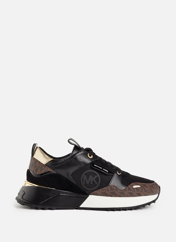 Michael kors black trainers womens sales
