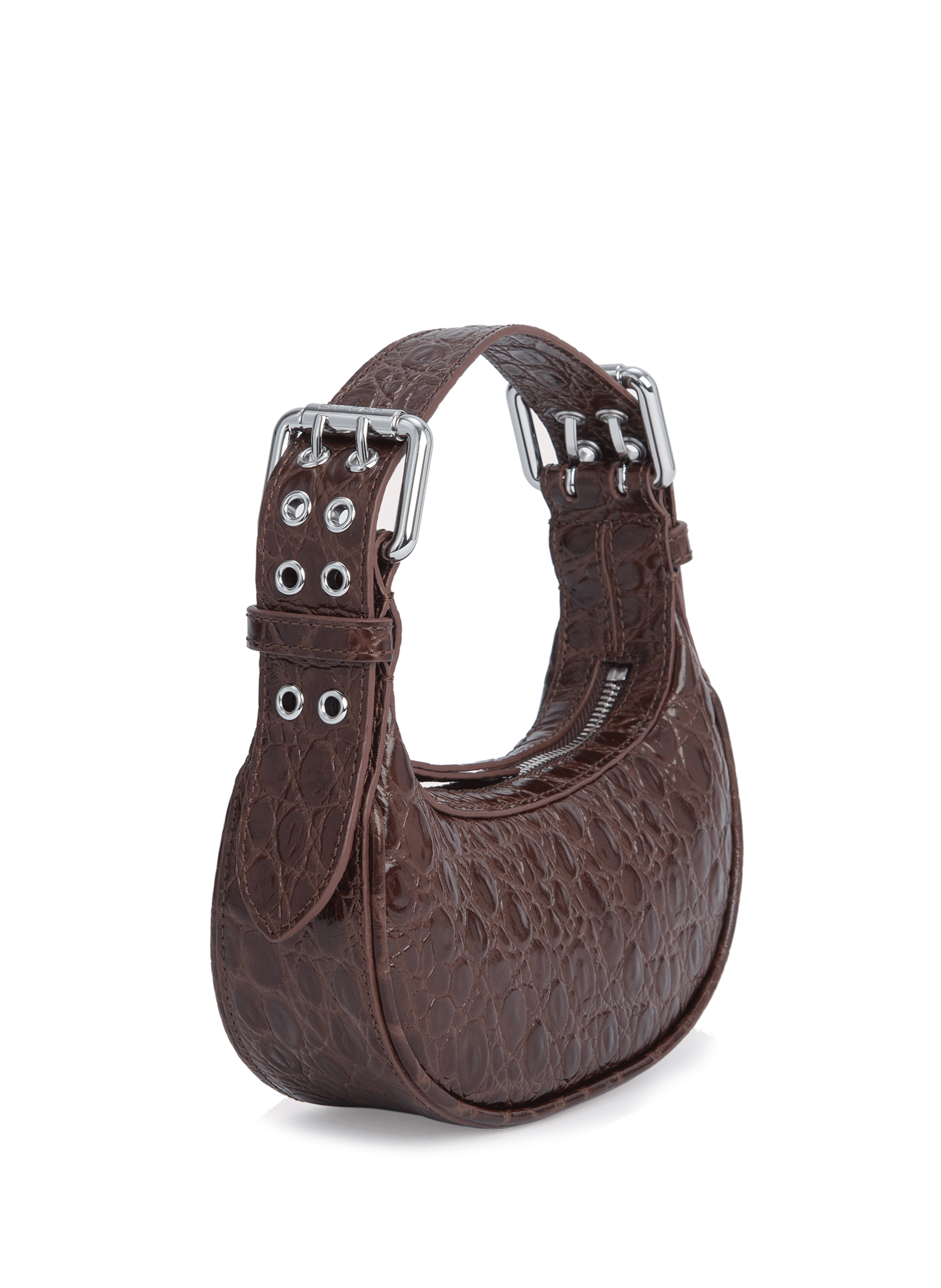 Mini sac Soho en cuir  BY FAR Marron