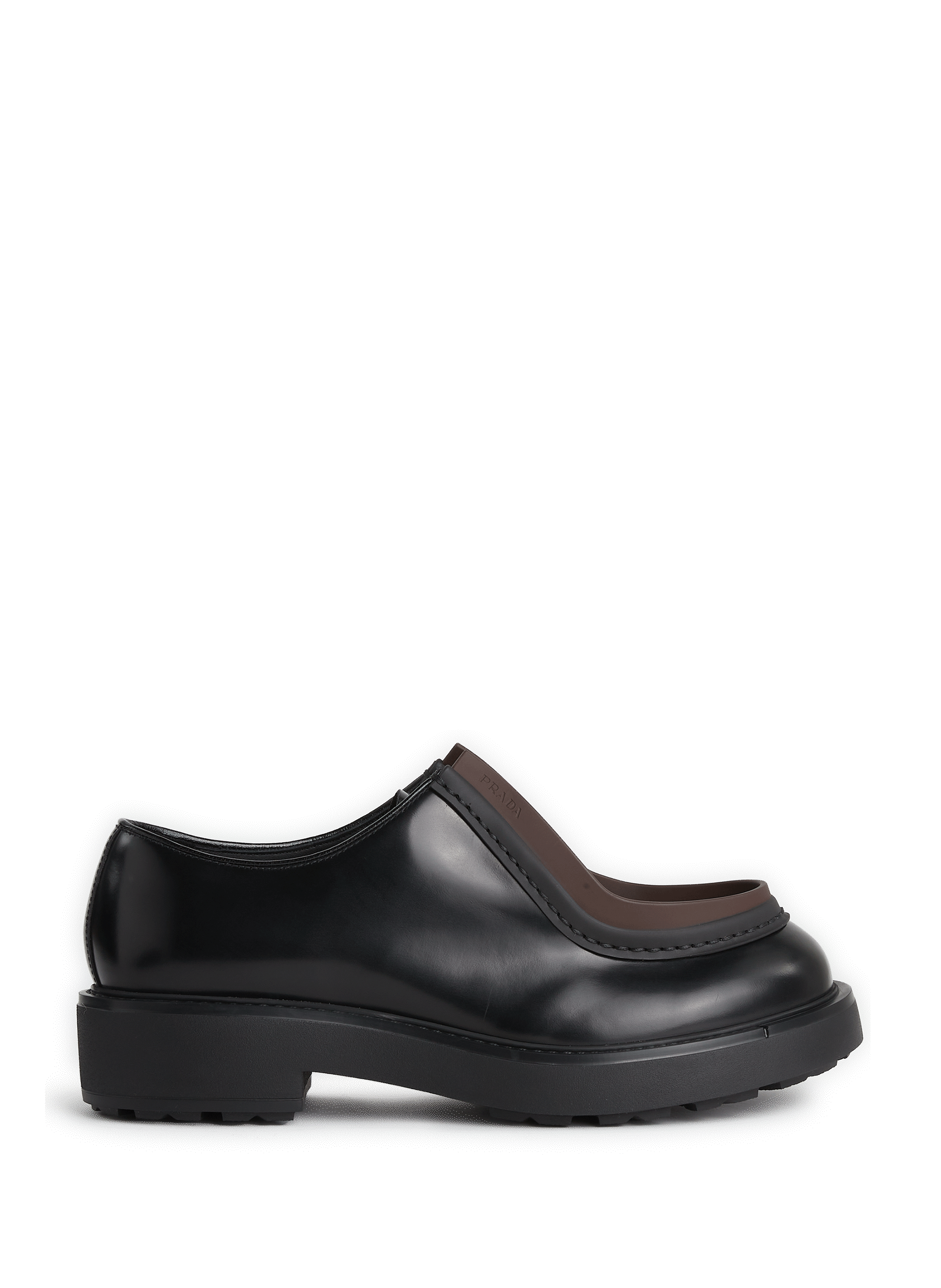 PRADA Mocassins à plateforme en cuir  Multicolore