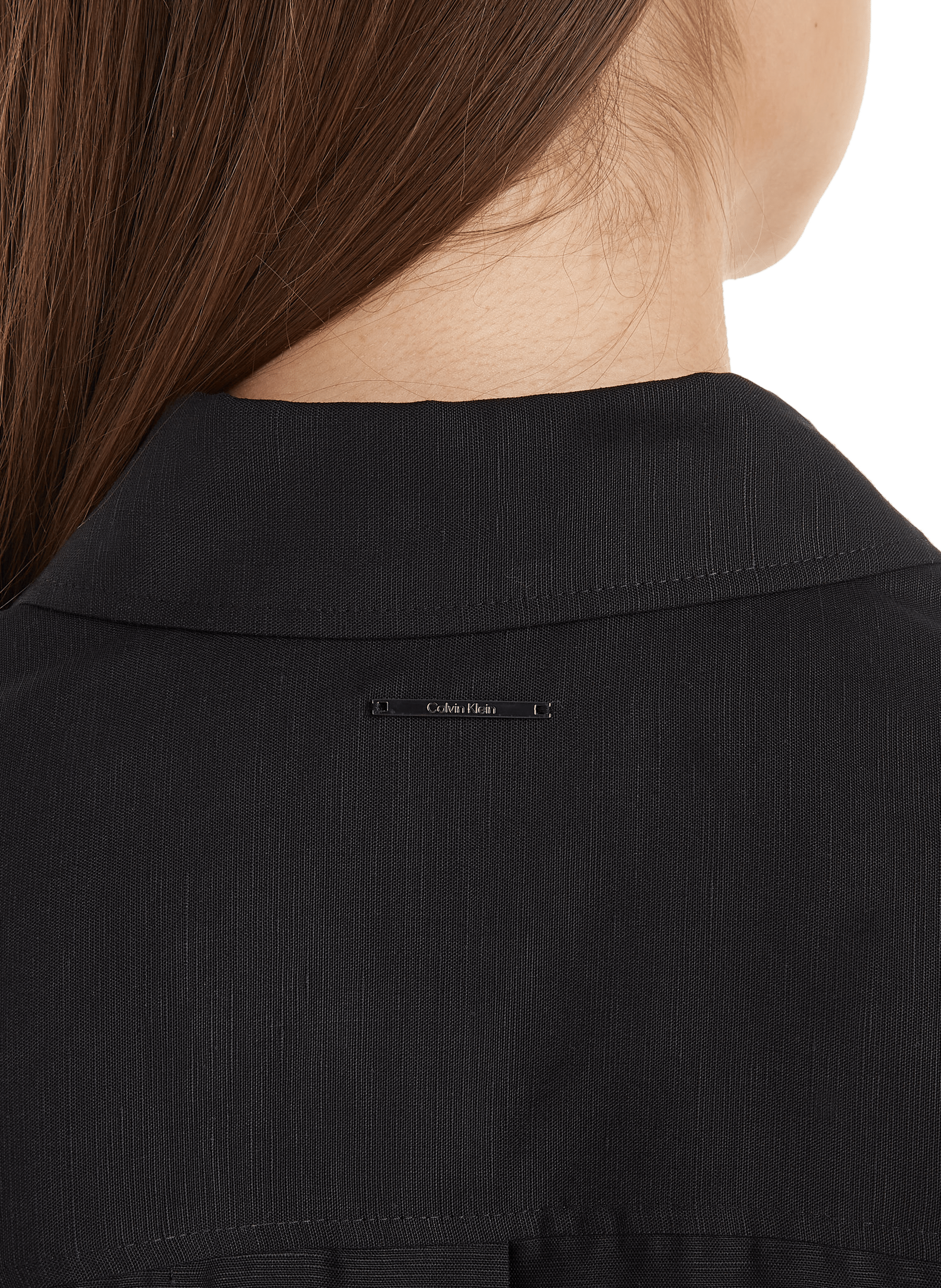 Linen-blend shirt CALVIN KLEIN Black
