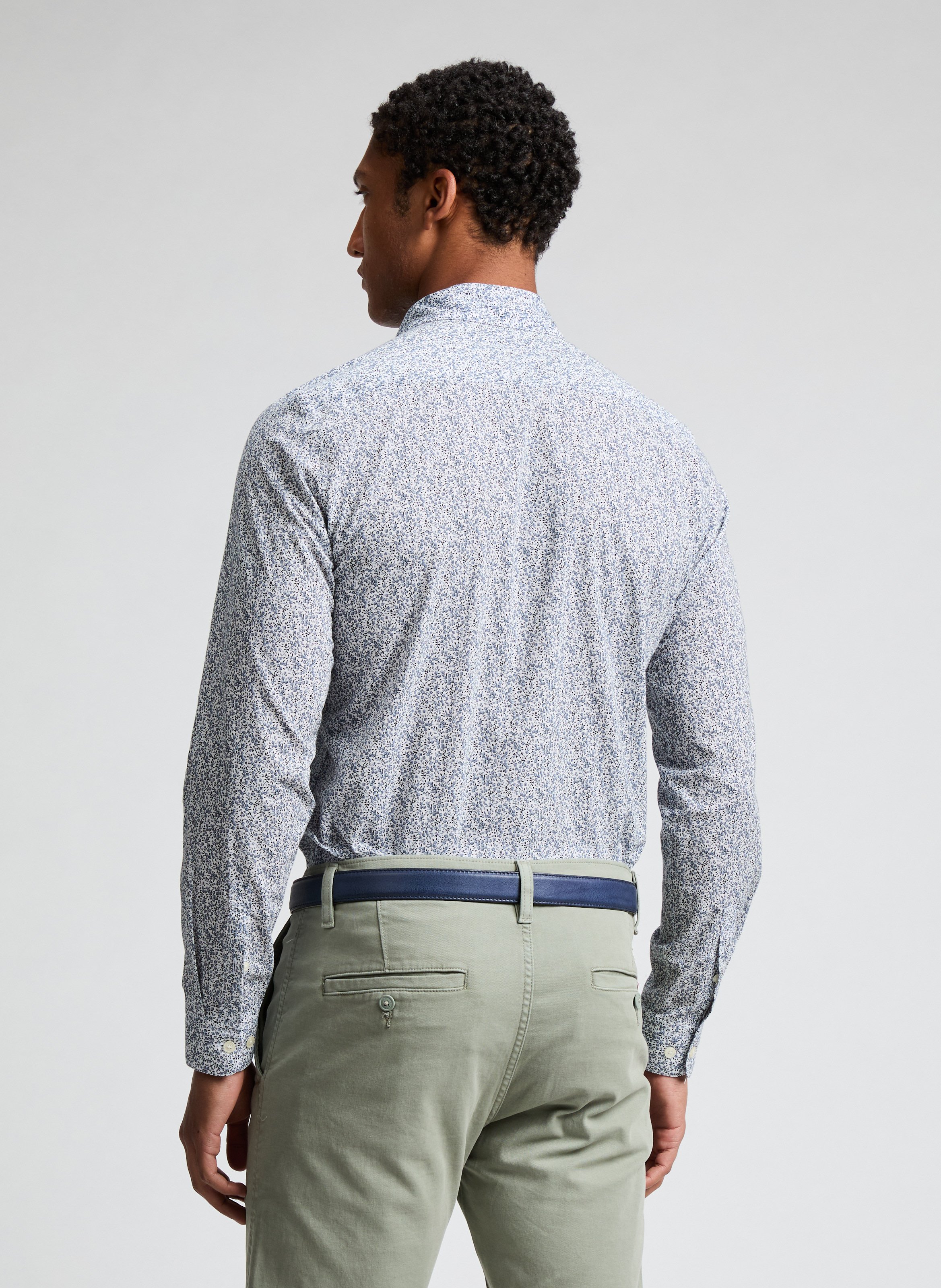 Chemise à motif  AU PRINTEMPS PARIS Bleu