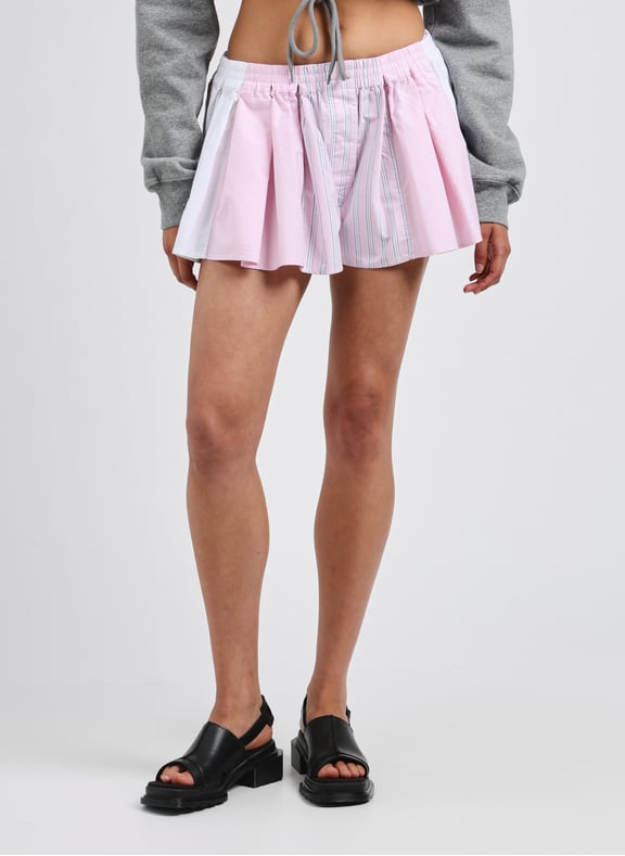 Short boxer plissé à imprimé Rose by ALEXANDER WANG ALEXANDER WANG Short boxer plissé à imprimé Rose