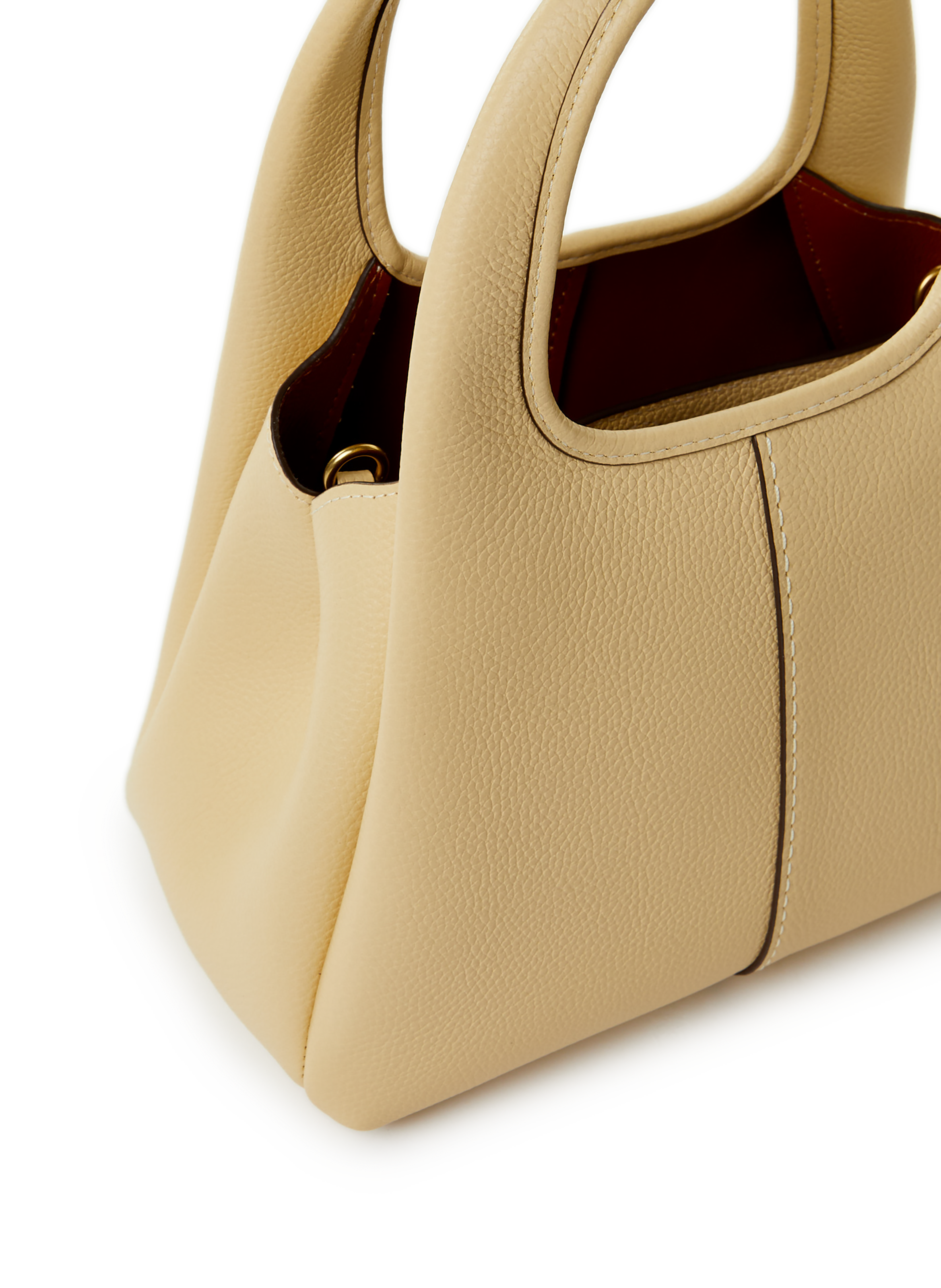 Sac à main en cuir Lana COACH Beige