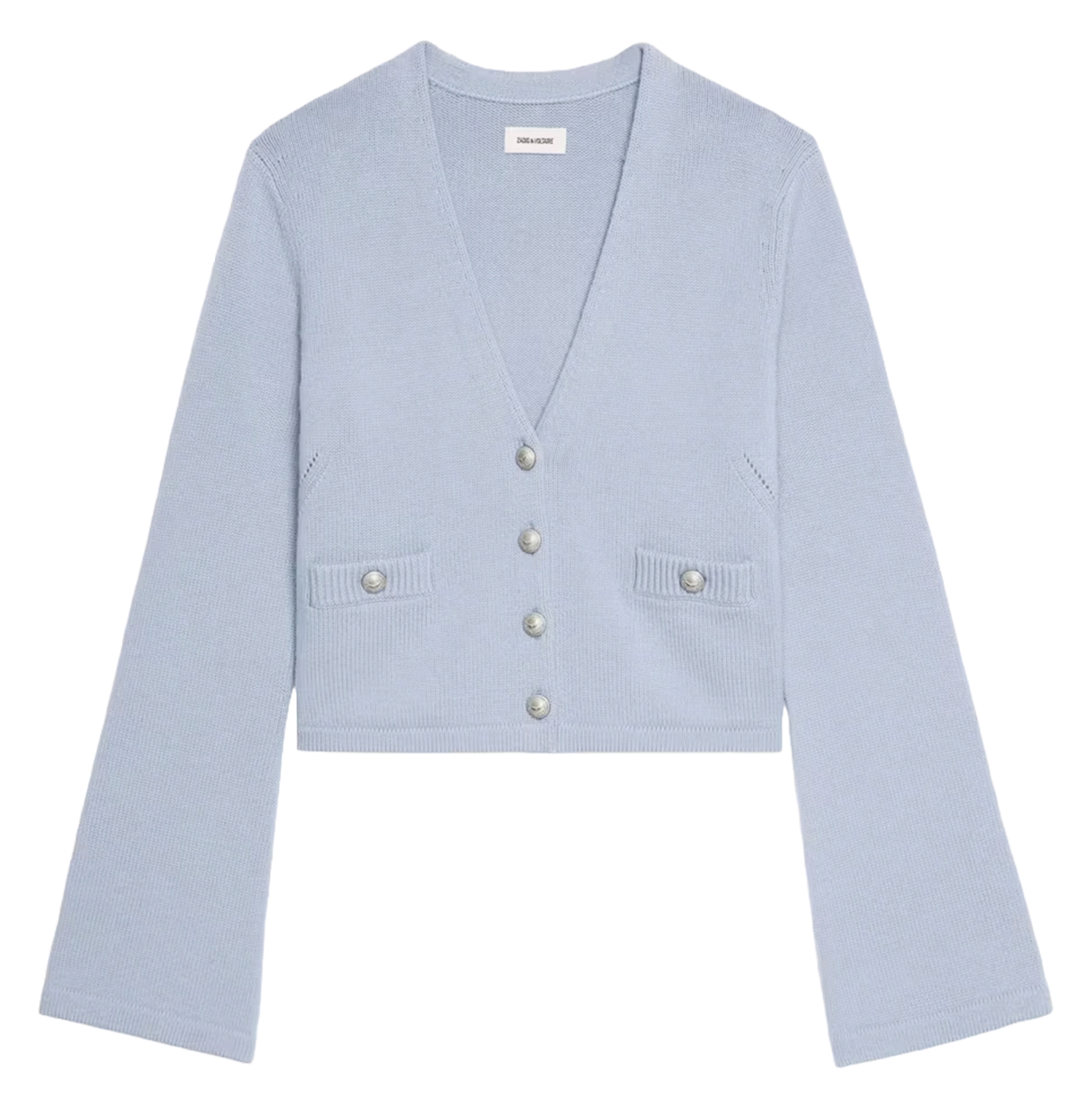 Cardigan col v boutonné en cachemire nolly ZADIG&VOLTAIRE Bleu