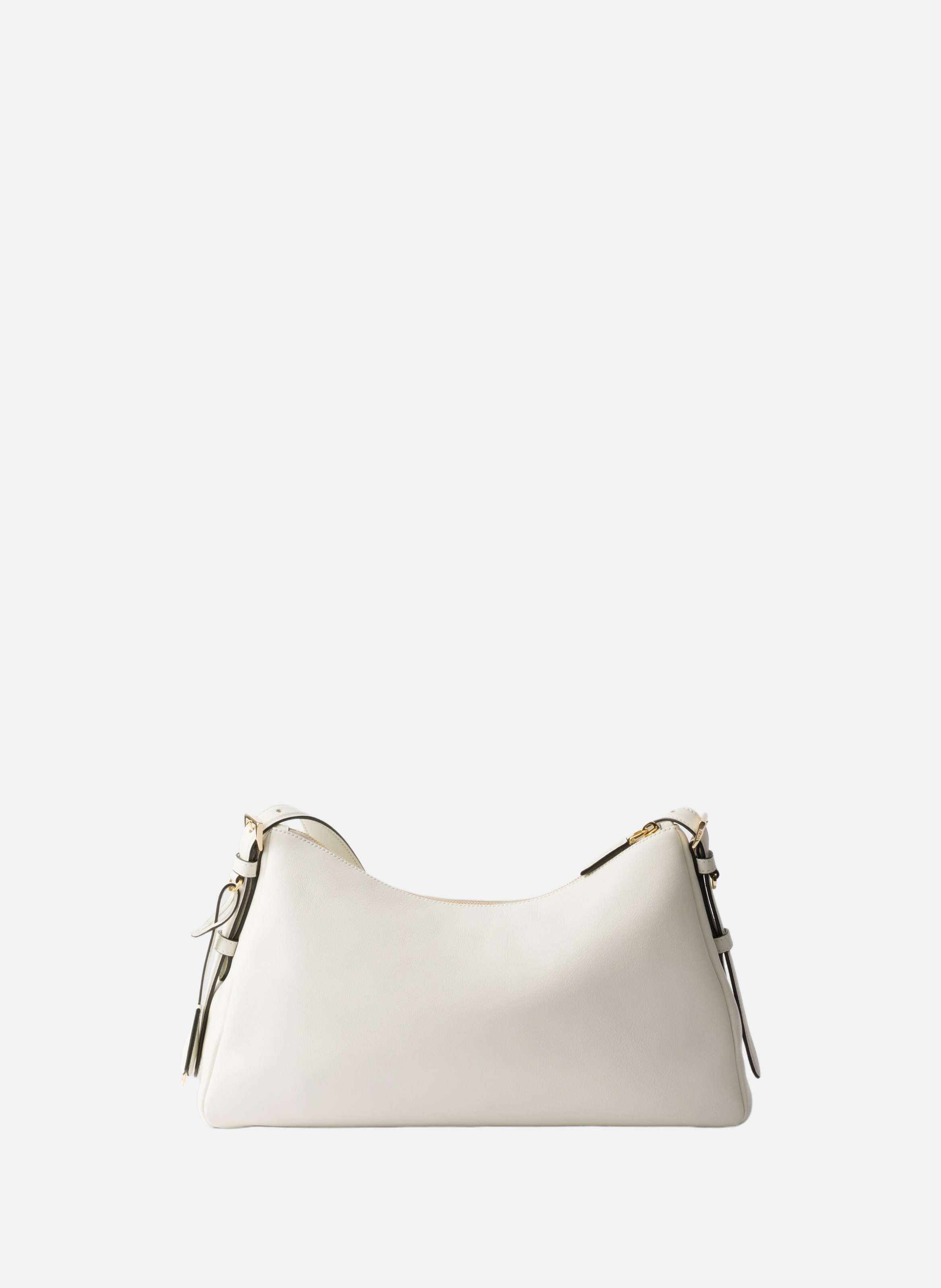 Grand sac porté épaule en cuir prada aimée PRADA Blanc