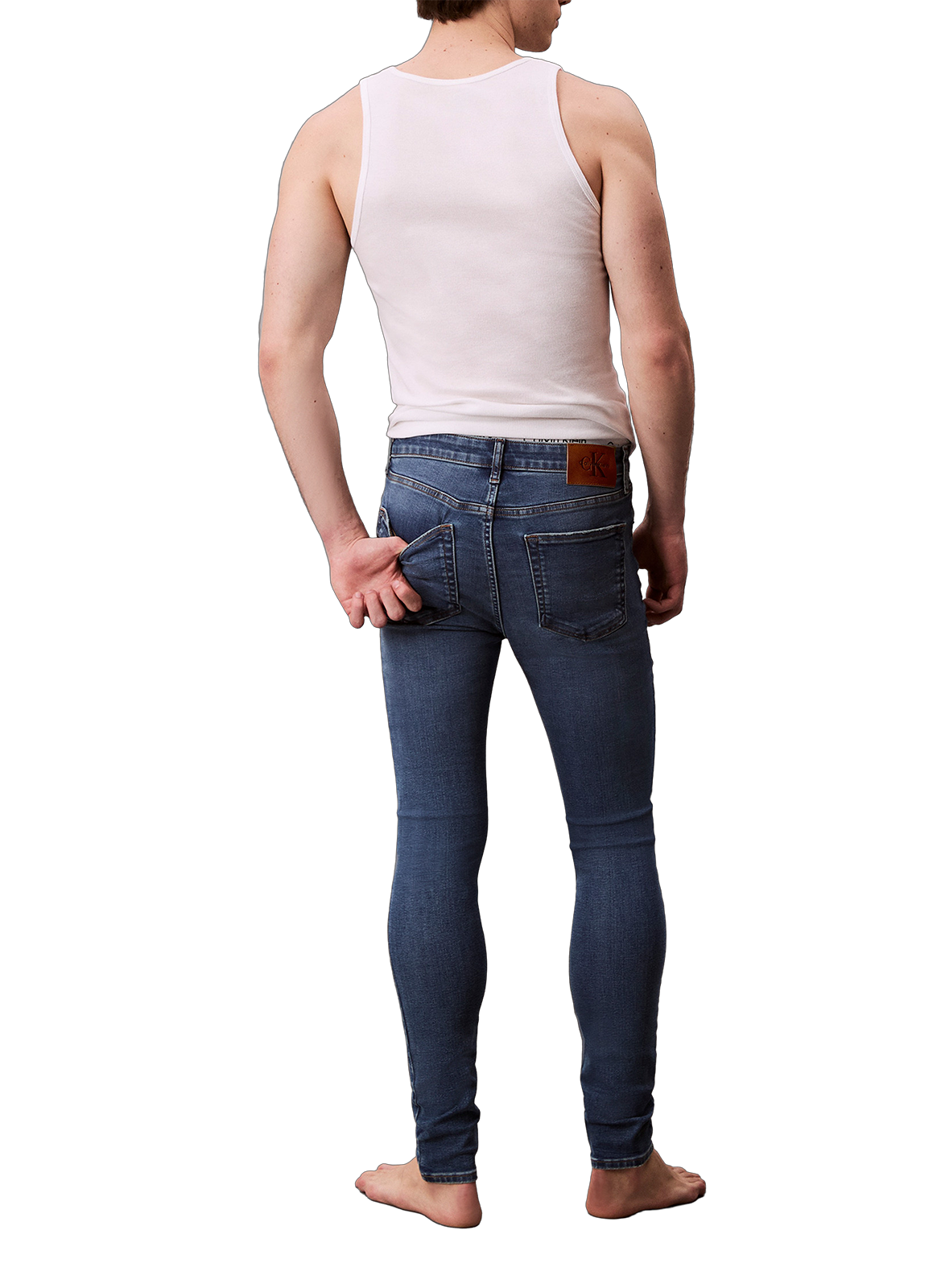 Cotton-blend skinny jeans CALVIN KLEIN Blue