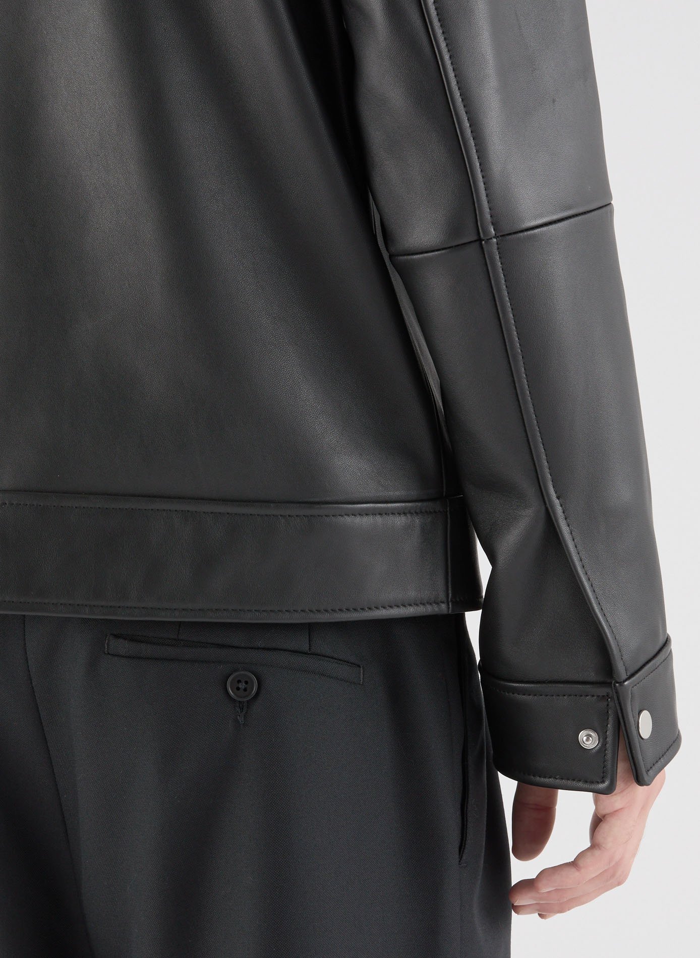 Fool leather jacket SAISON 1865 Black