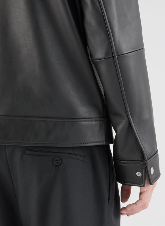 Blouson Fool col classique en cuir | Noir by SAISON 1865 Blouson Fool col classique en cuir Noir