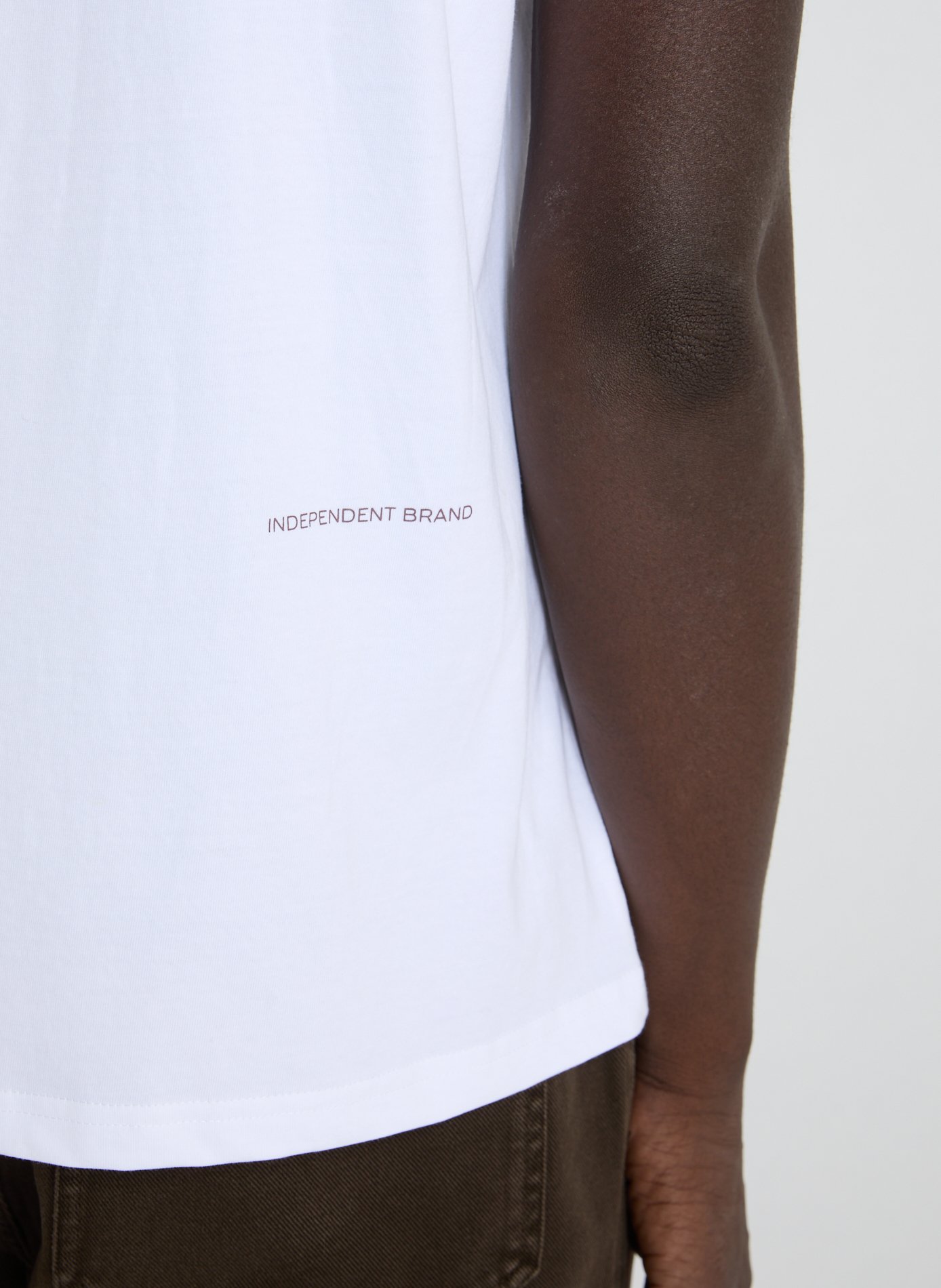 T-shirt imprimé col rond en coton GERTRUDE ET GASTON Blanc