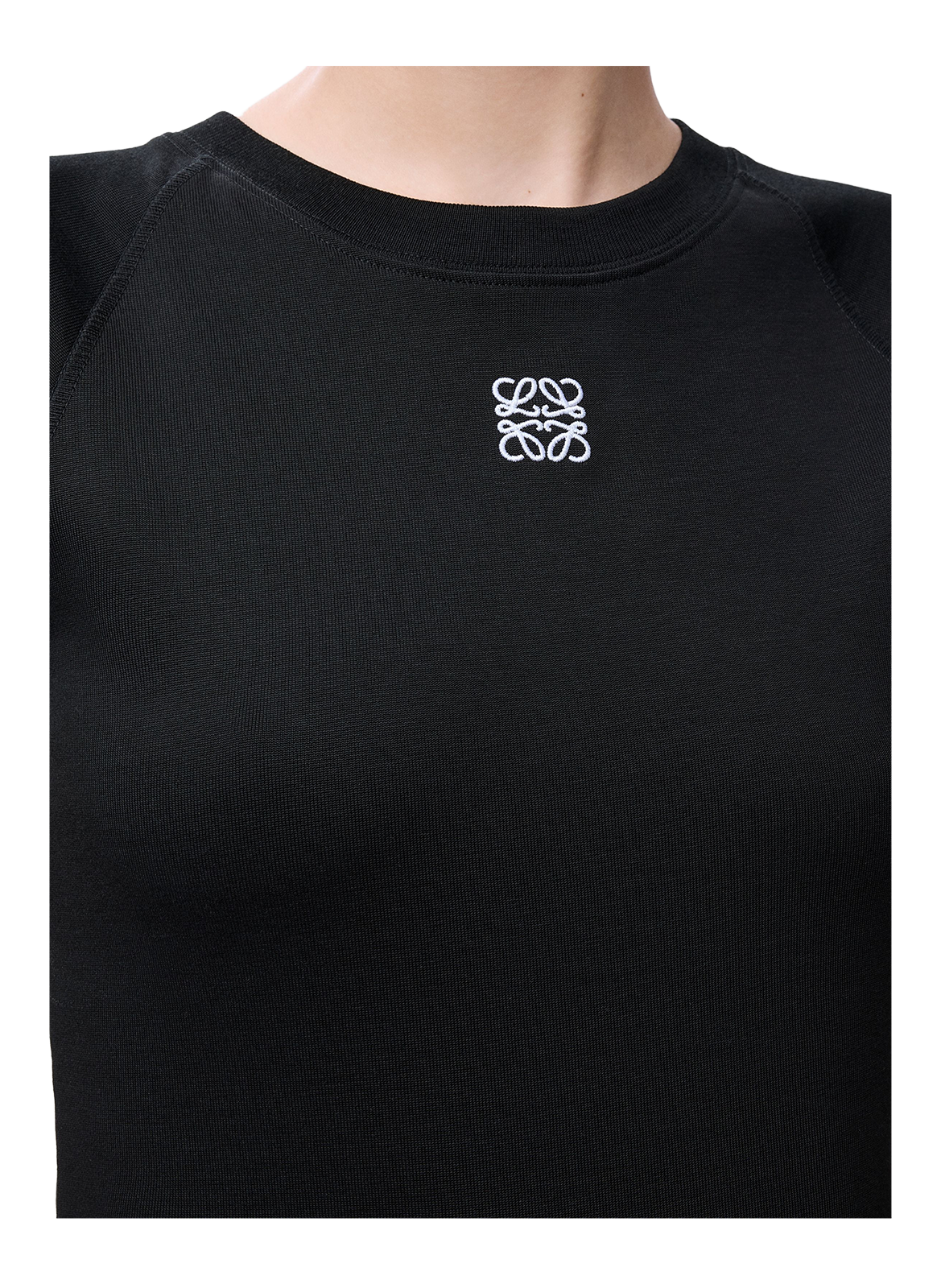 Fitted blended cotton t-shirt LOEWE Black