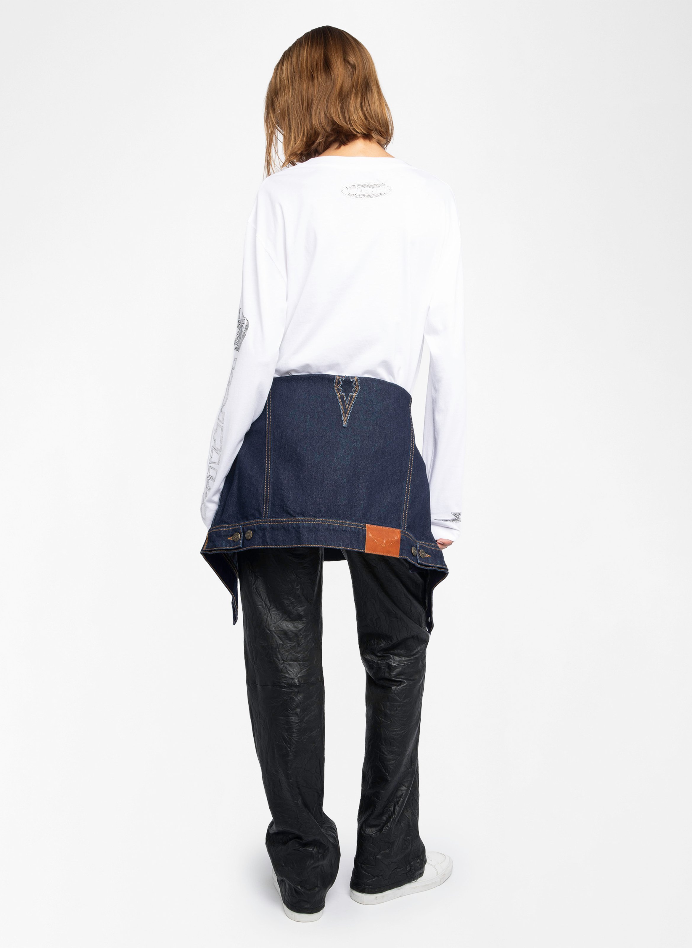 Tee-shirt col rond en coton io ZADIG&VOLTAIRE Blanc