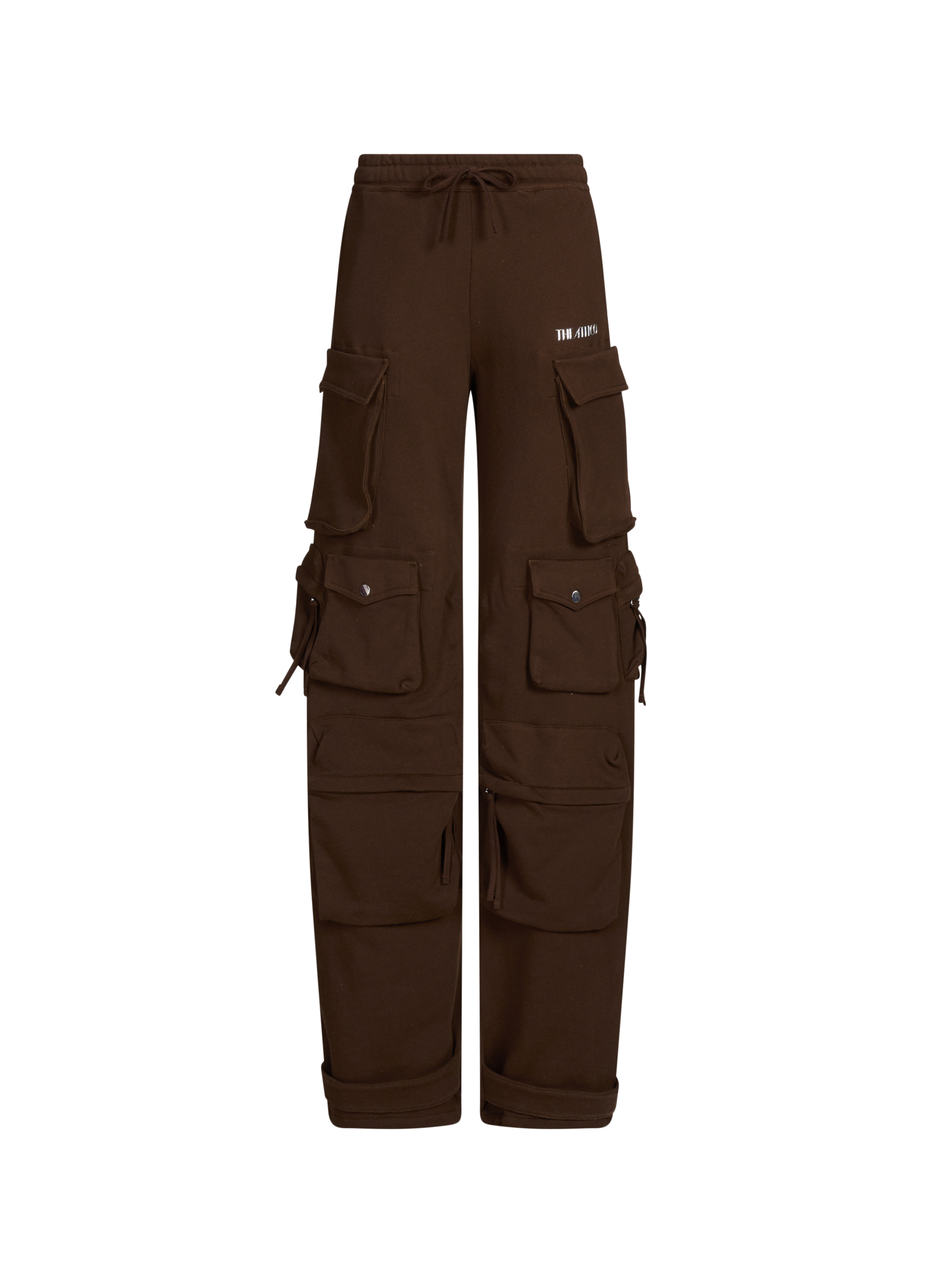 THE ATTICO Wide cotton cargo pants Brown