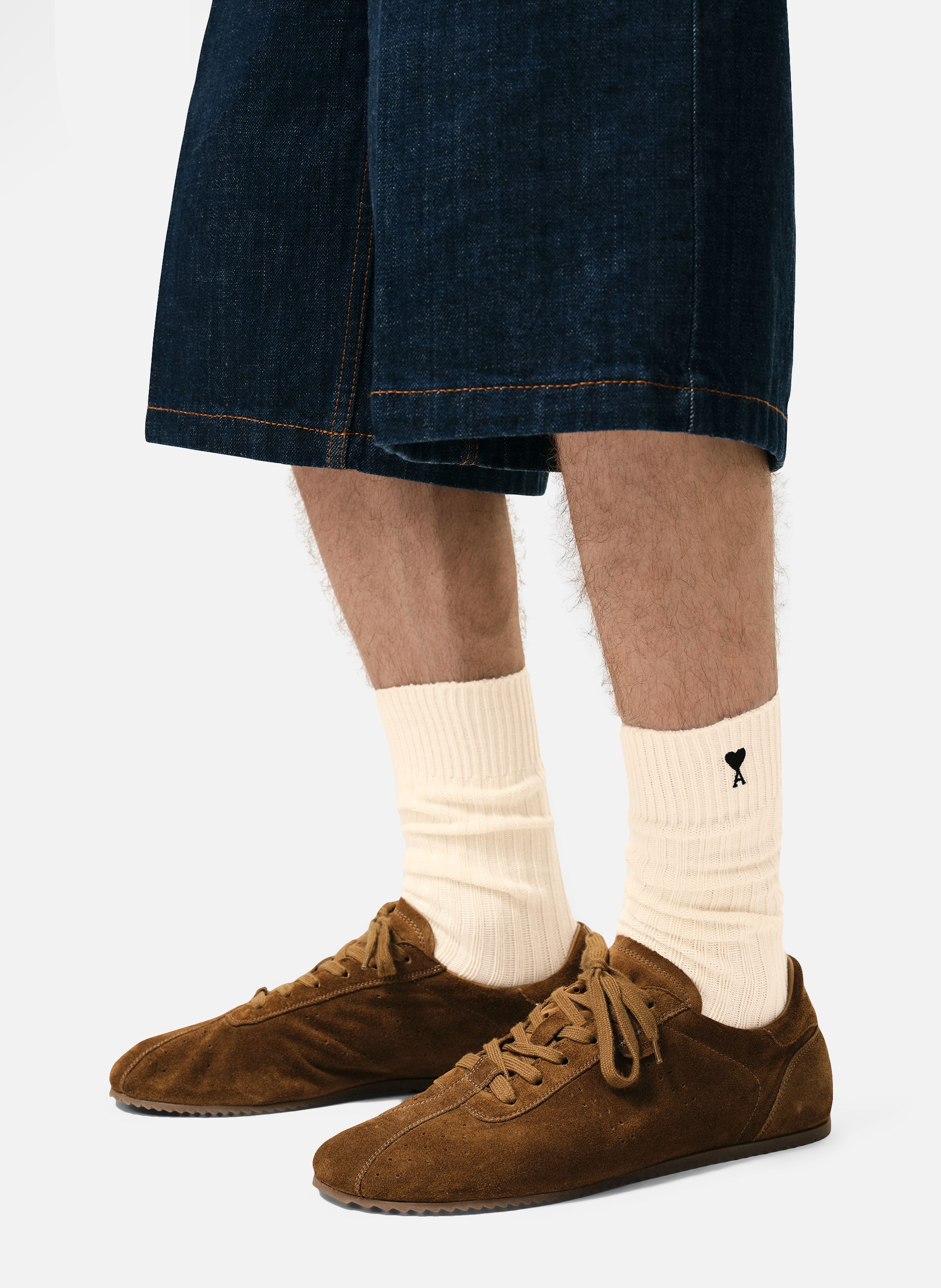 Pack Trois Chaussettes Ami De Coeur Noir unisexes AMI PARIS Blanc