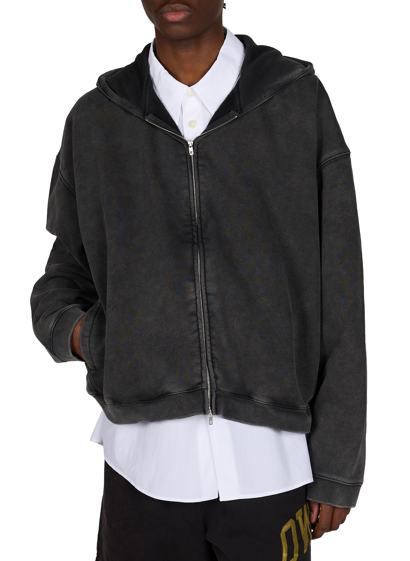 Pull ample à capuche en coton REPRESENT Gris