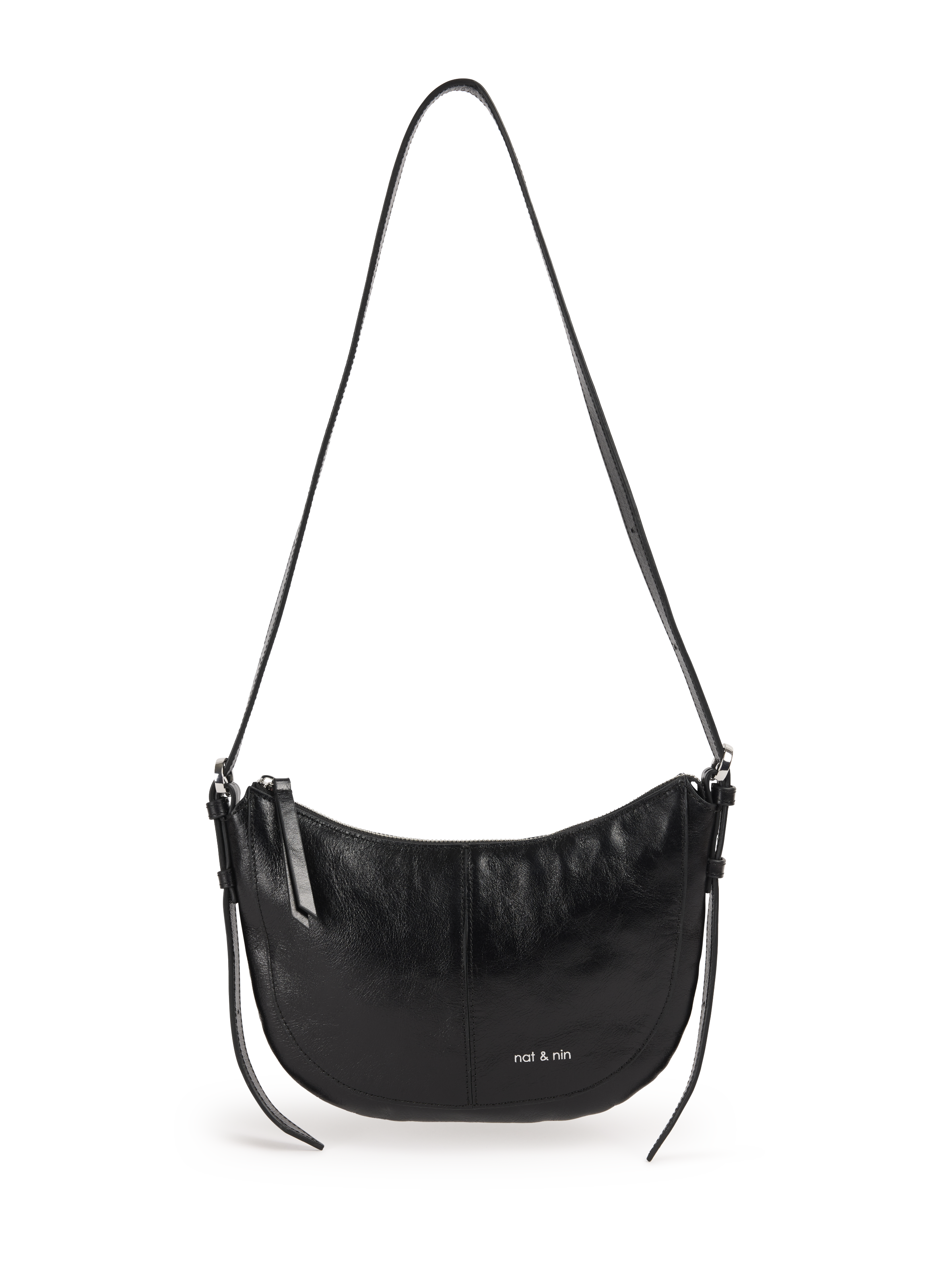 Mini sac à main Rodéo en cuir NAT & NIN Noir