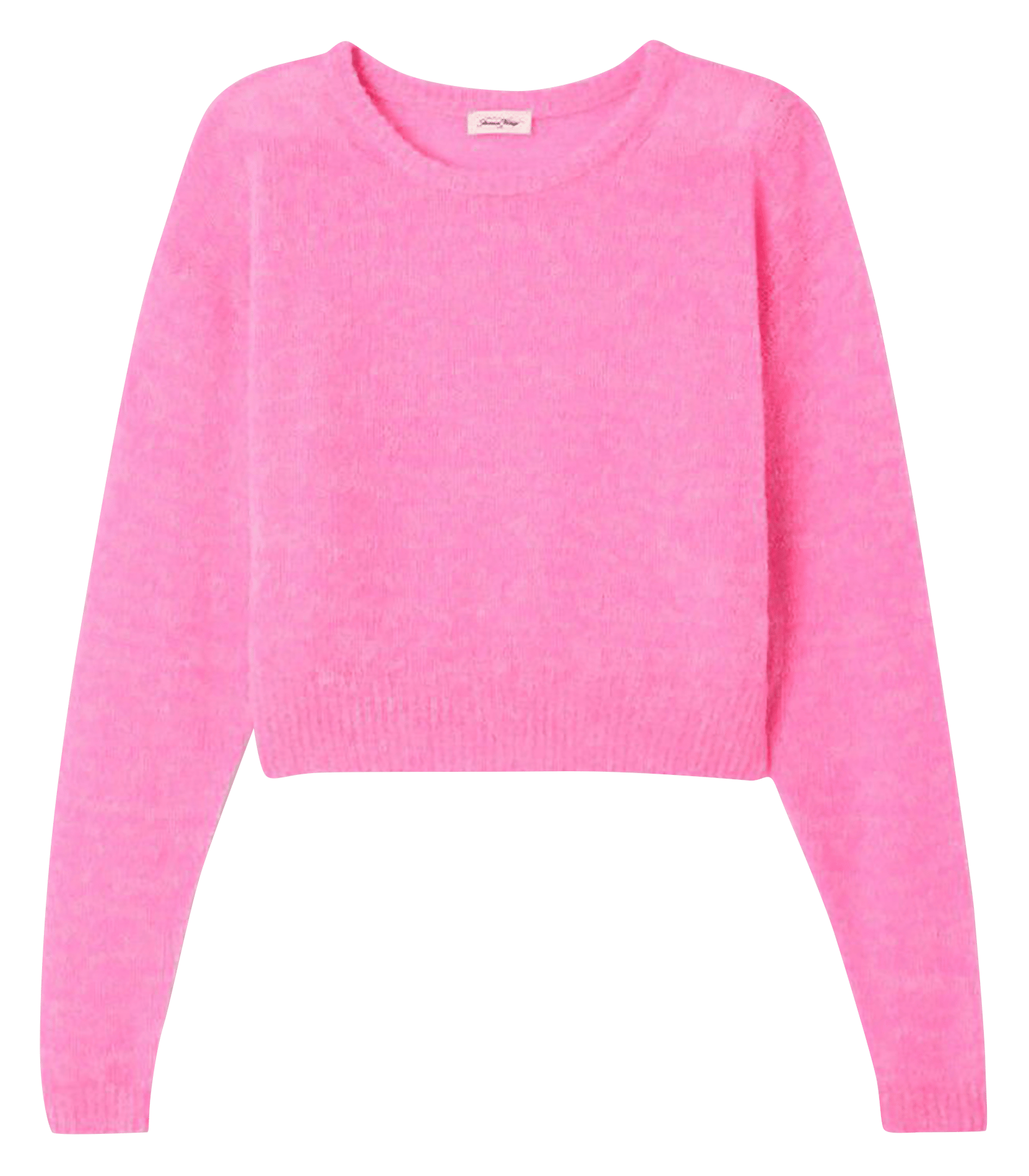 Pull oversize col rond en laine mélangée nuggy AMERICAN VINTAGE Rose