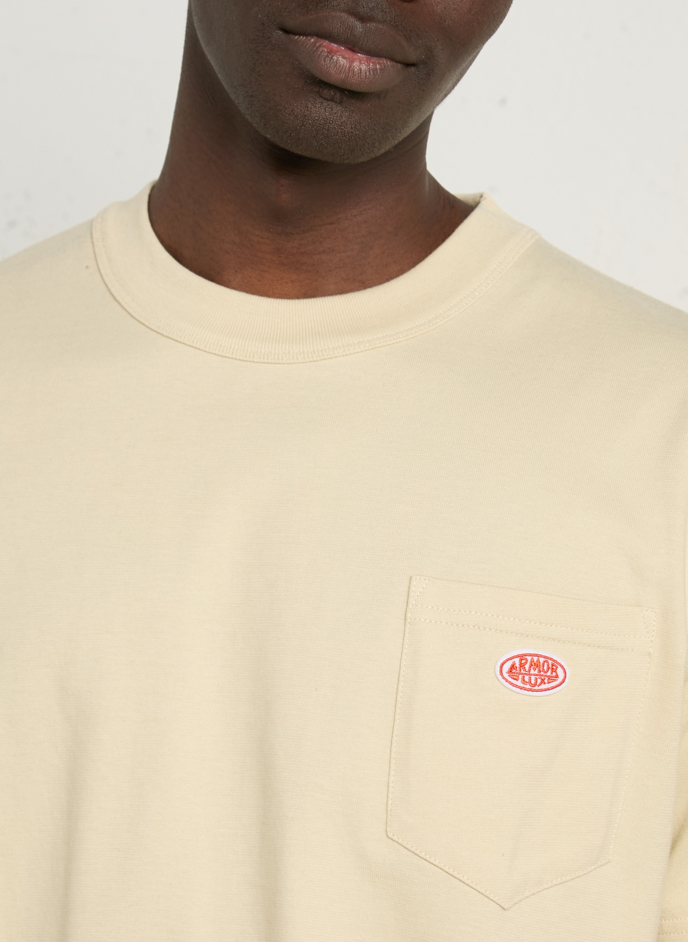 Tee-shirt droit en coton bio heritage ARMOR-LUX Beige