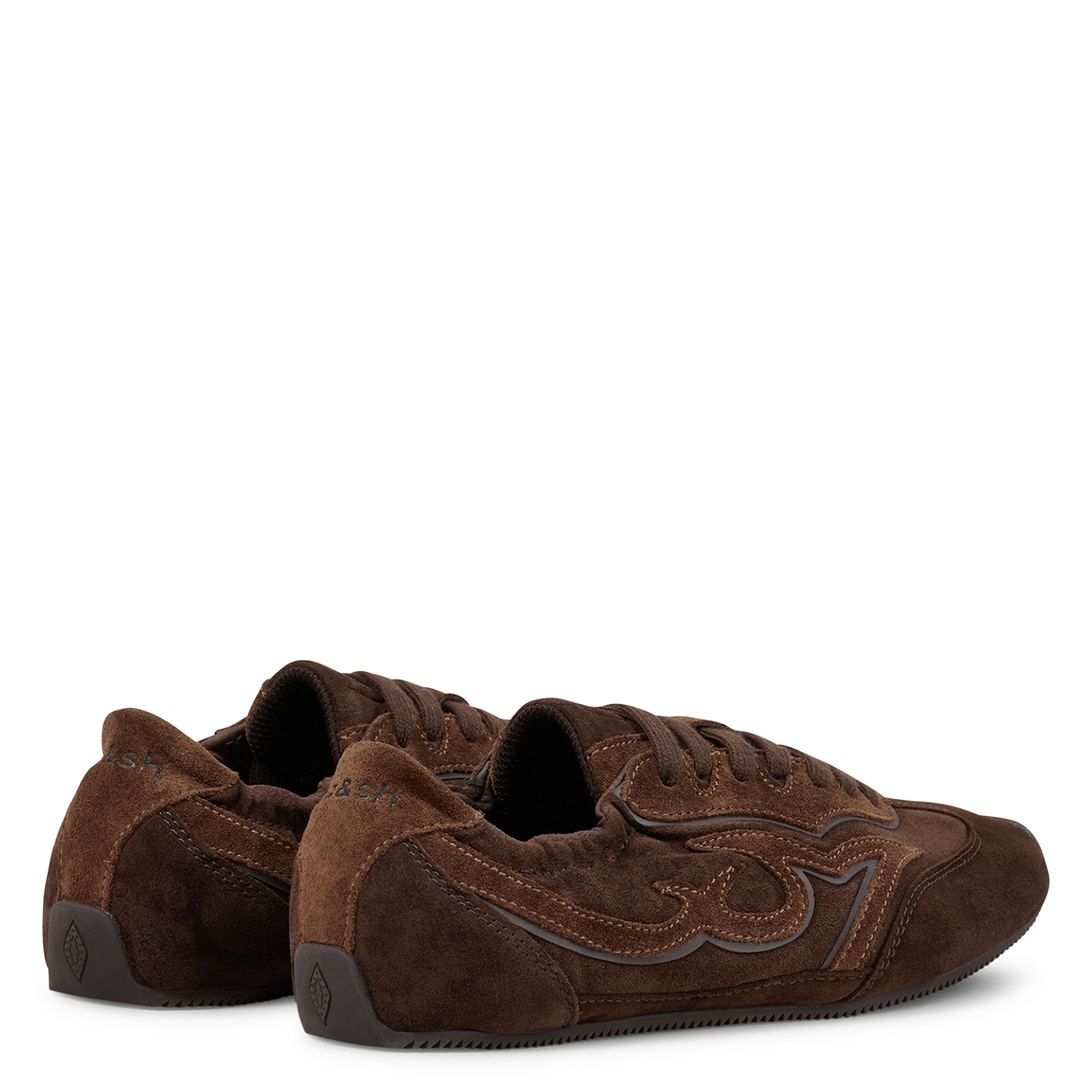 Baskets basses à lacets celleste BA&SH Marron