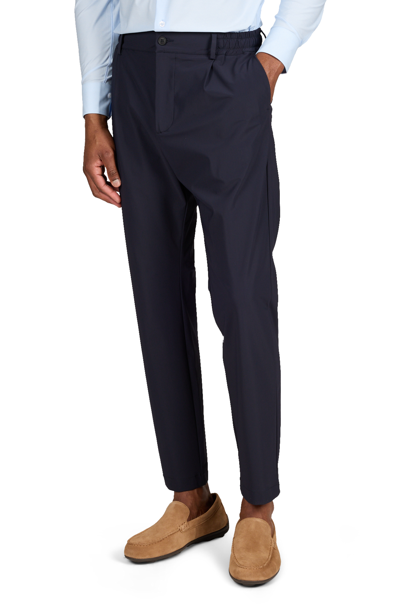 Pantalon slim Mitte en tissu technique CRUNA Bleu