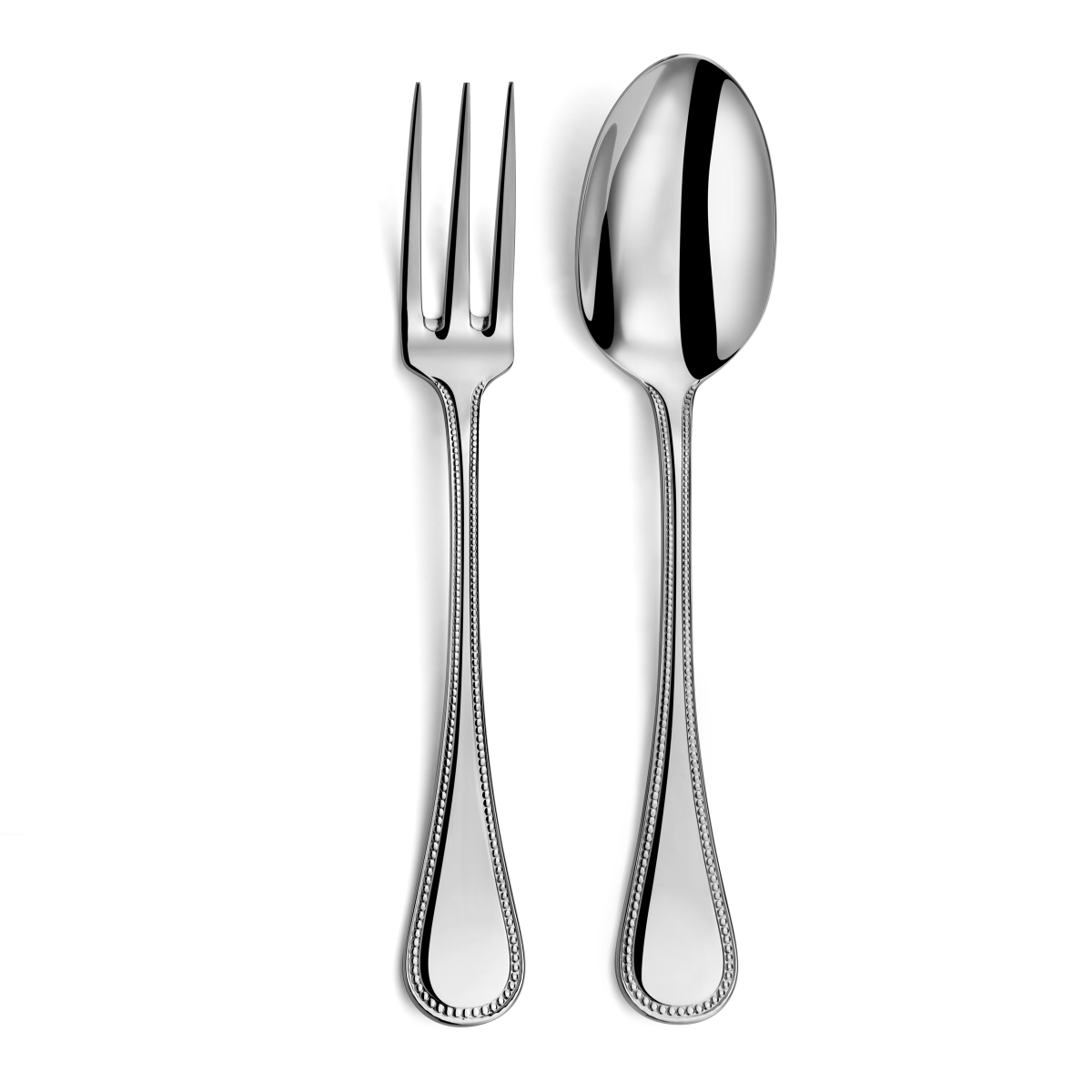 Le perle - fourchette et cuillère de service COUZON Argent