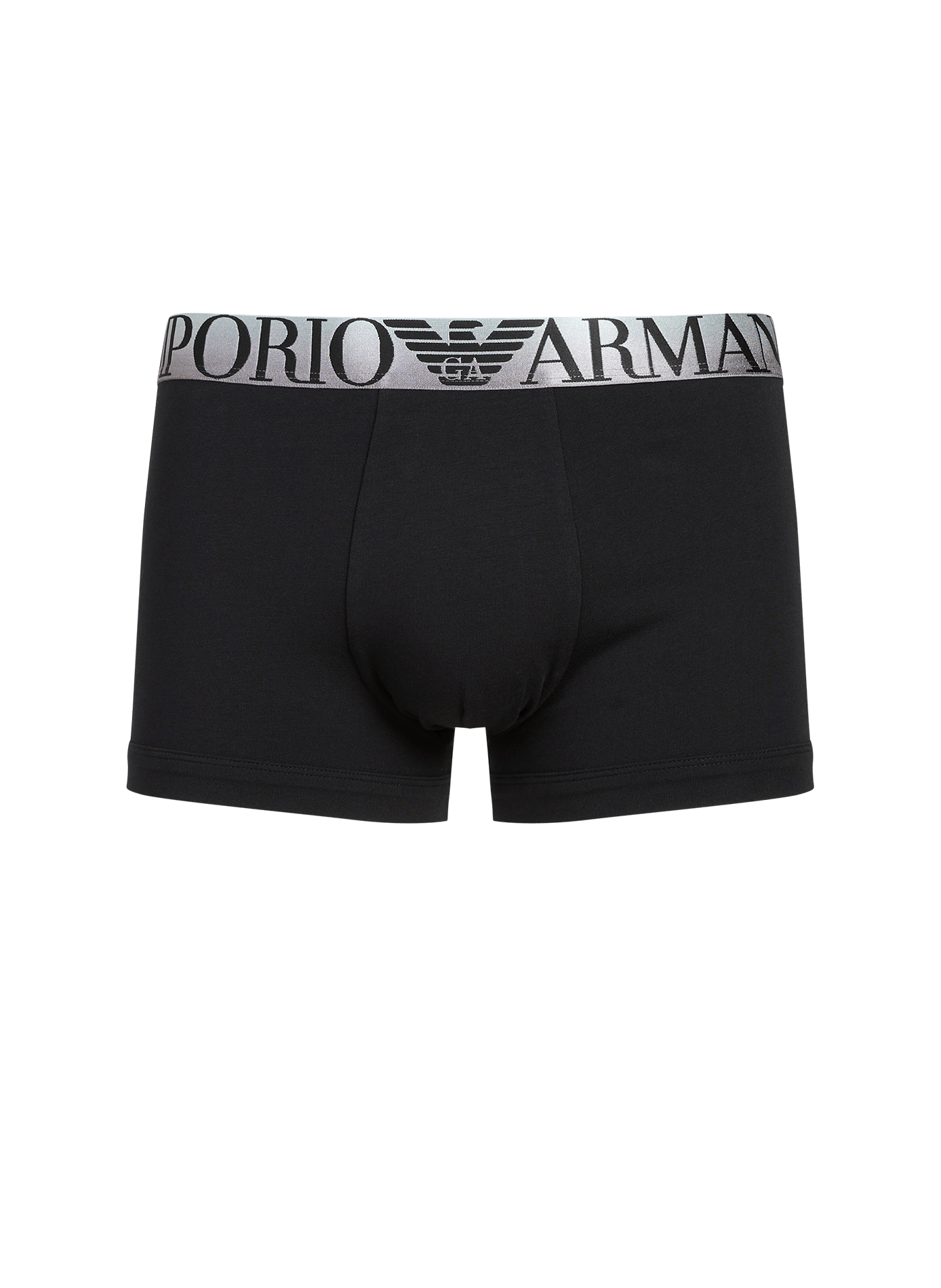 Solid color cotton blend boxer shorts EMPORIO ARMANI Black