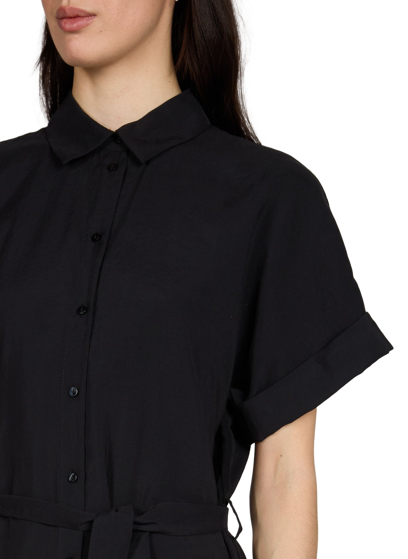 Robe chemise longue ample VILA Noir