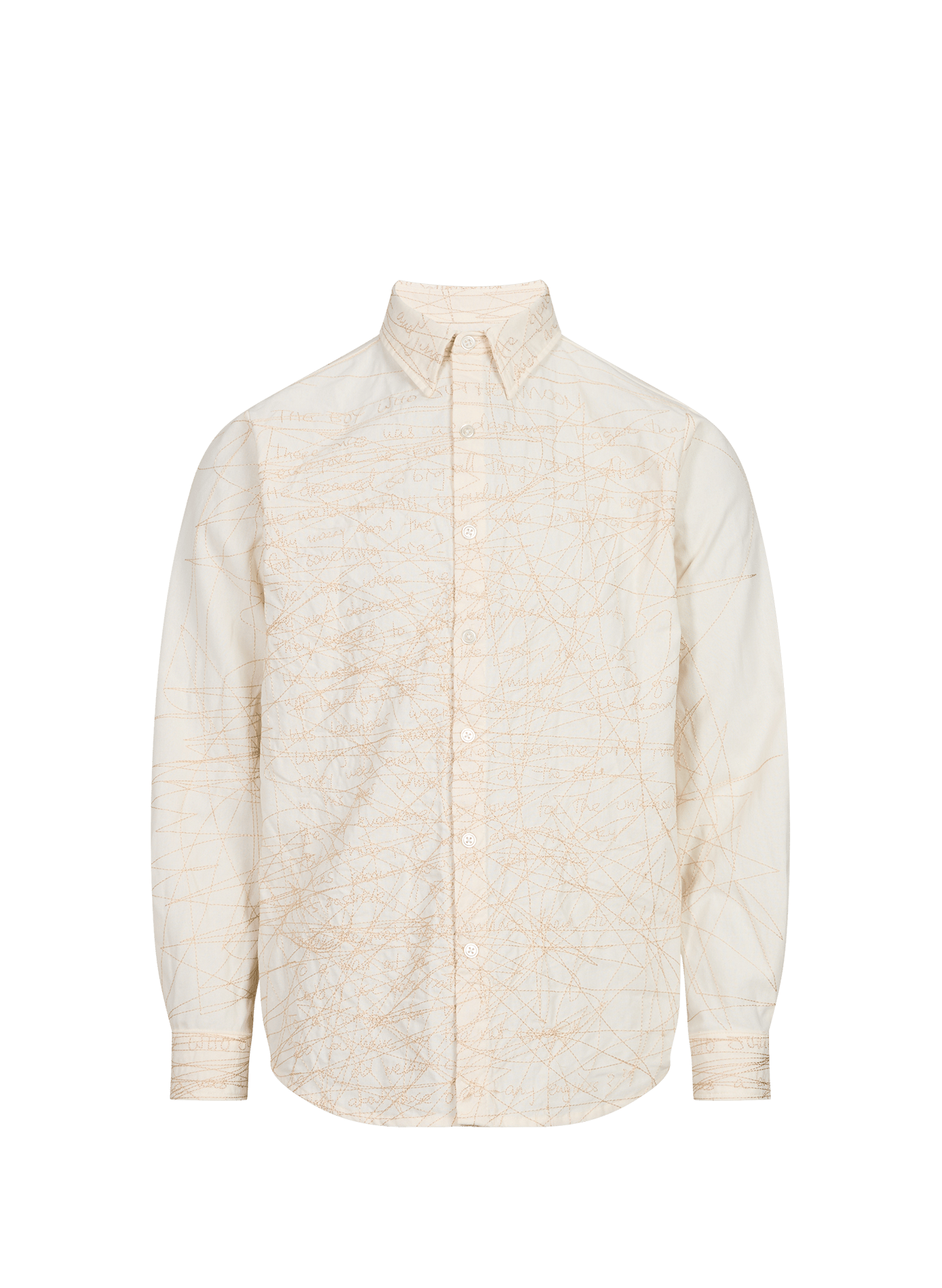 Shirt with hand-embroidered writing KIDSUPER Beige