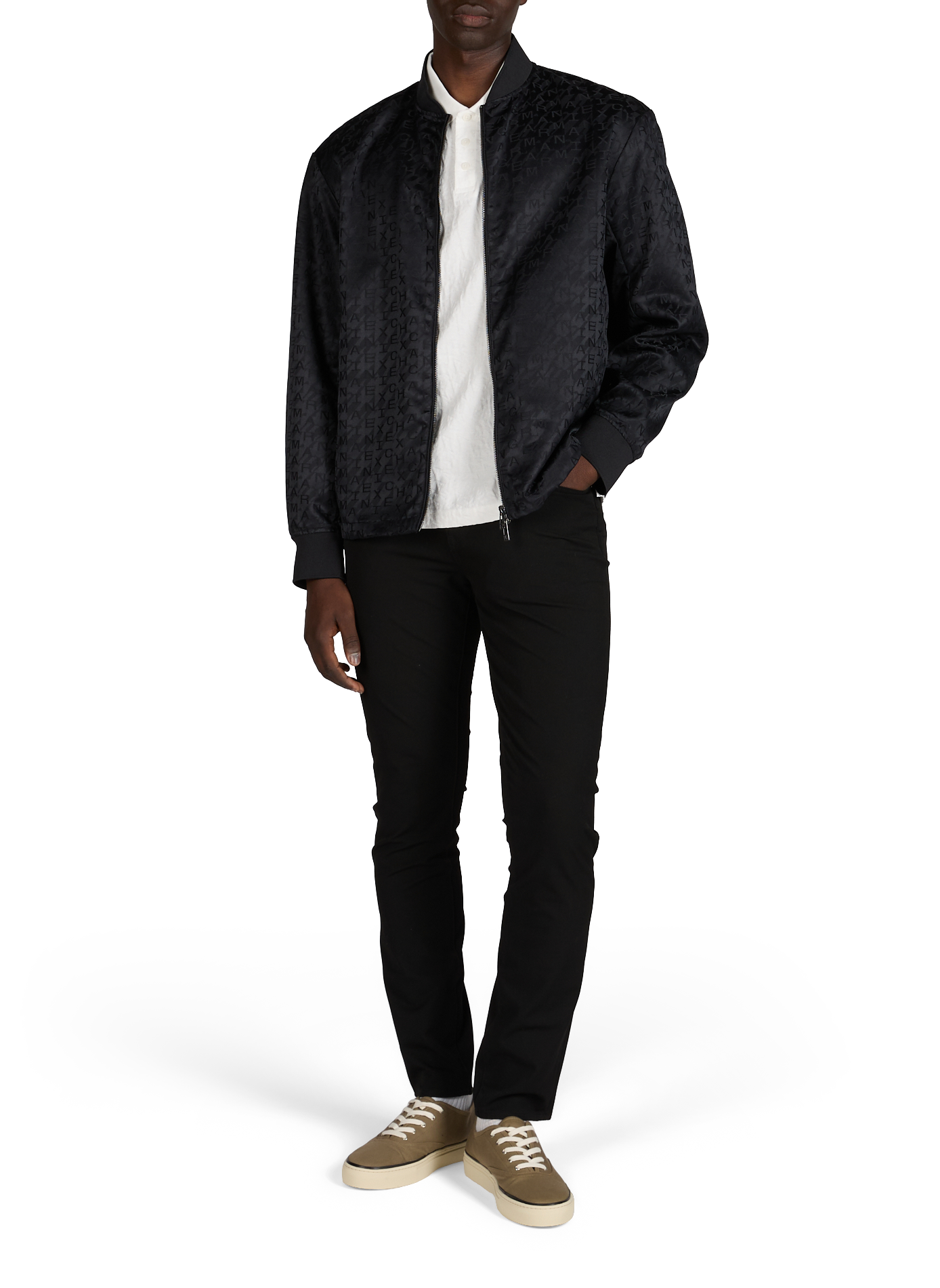 Plain slim-fit trousers ARMANI EXCHANGE Black