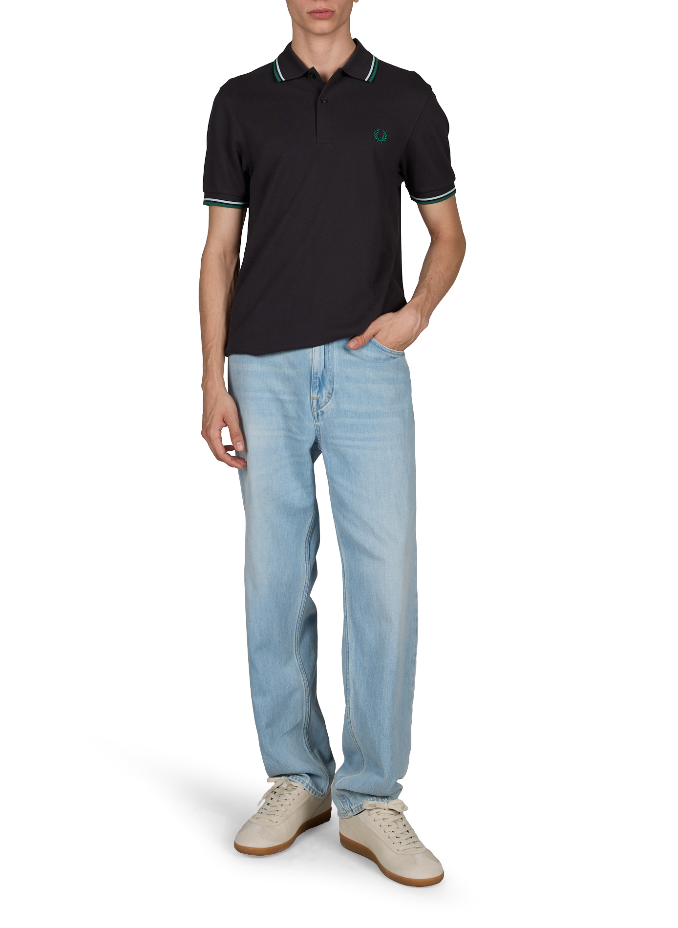 Cotton pique polo shirt FRED PERRY Grey